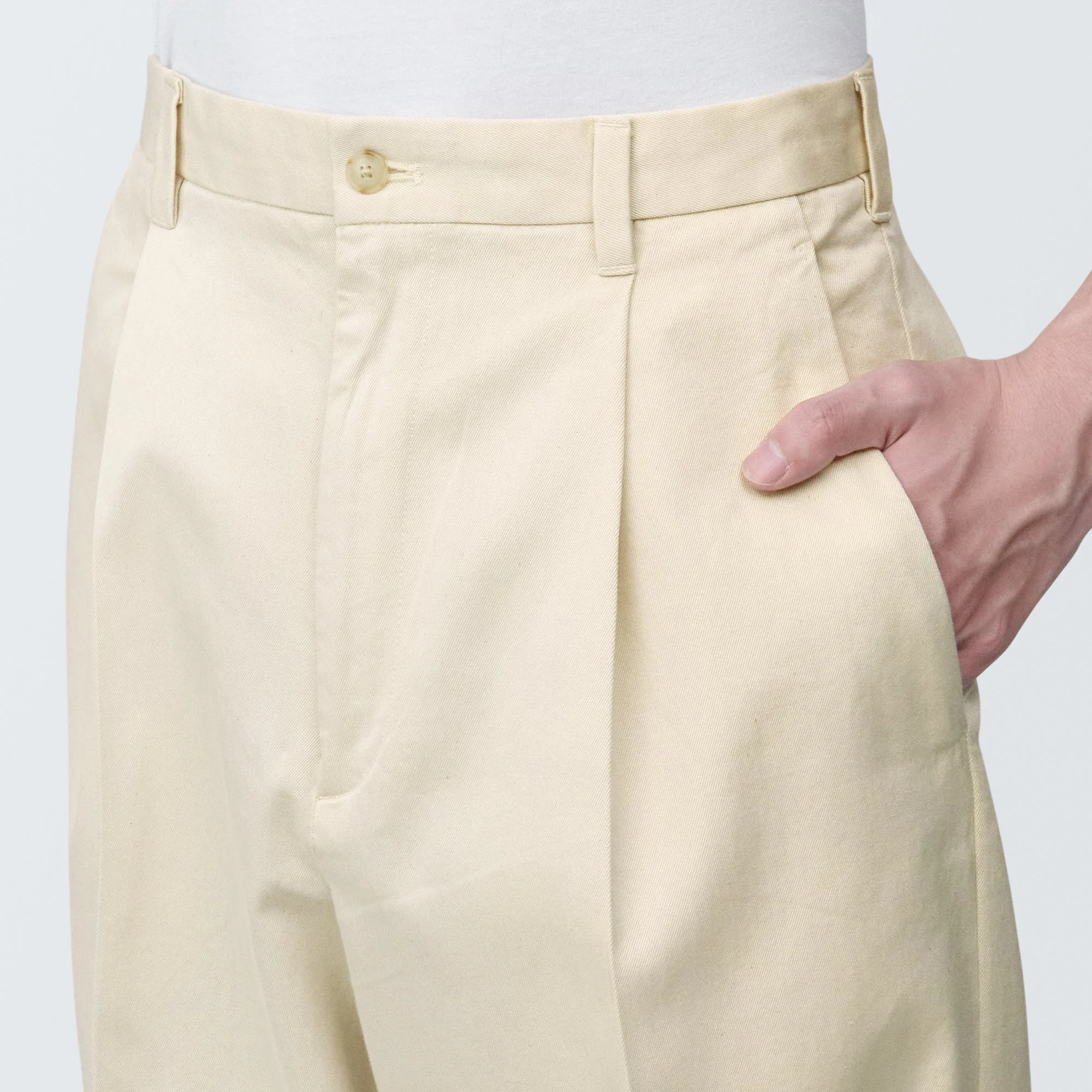 Men's Stretch Chino Tuck Wide Pants - Image 7