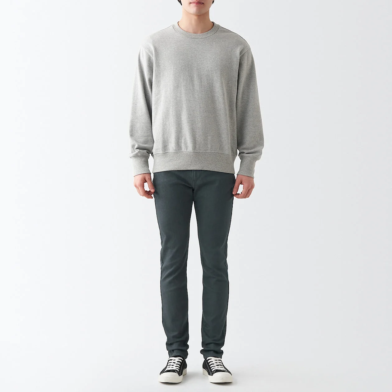 Men's Super Stretch Denim Skinny Pants Charcoal Grey (L 30inch / 76cm) - Image 4
