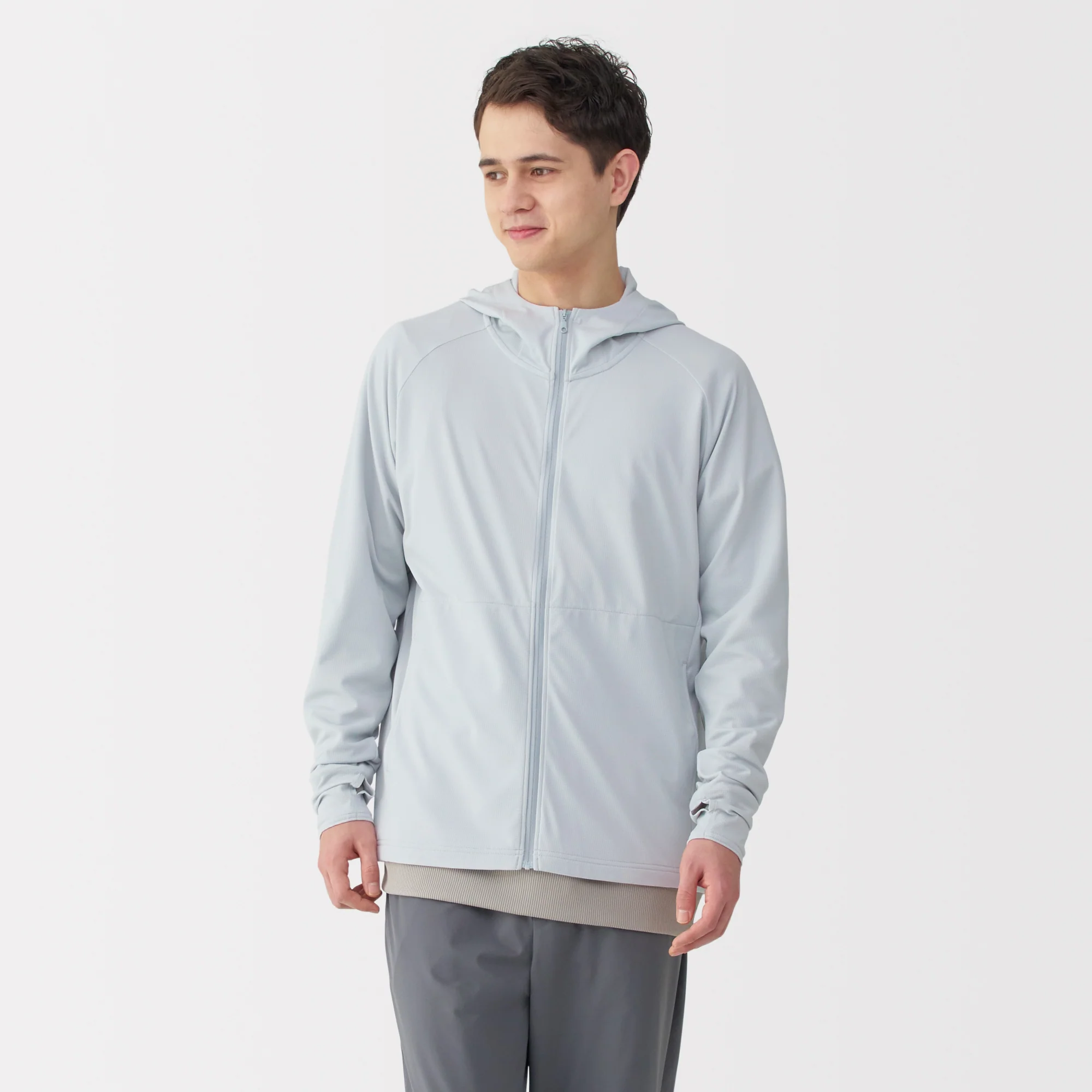 Men's UV Protection Quick Dry Pocketable Zip-Up Hoodie