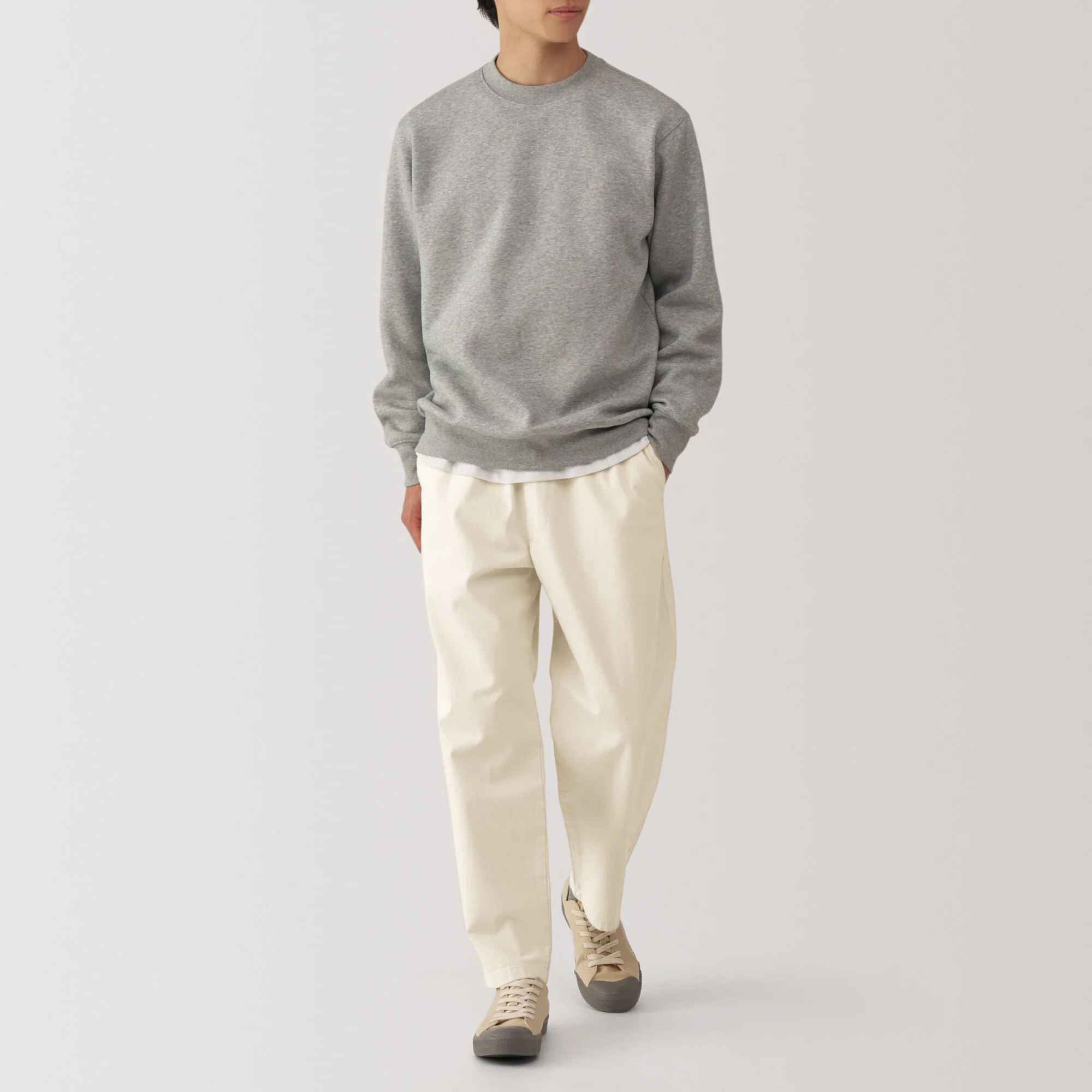 Men's Washed Denim Easy Pants - Natural