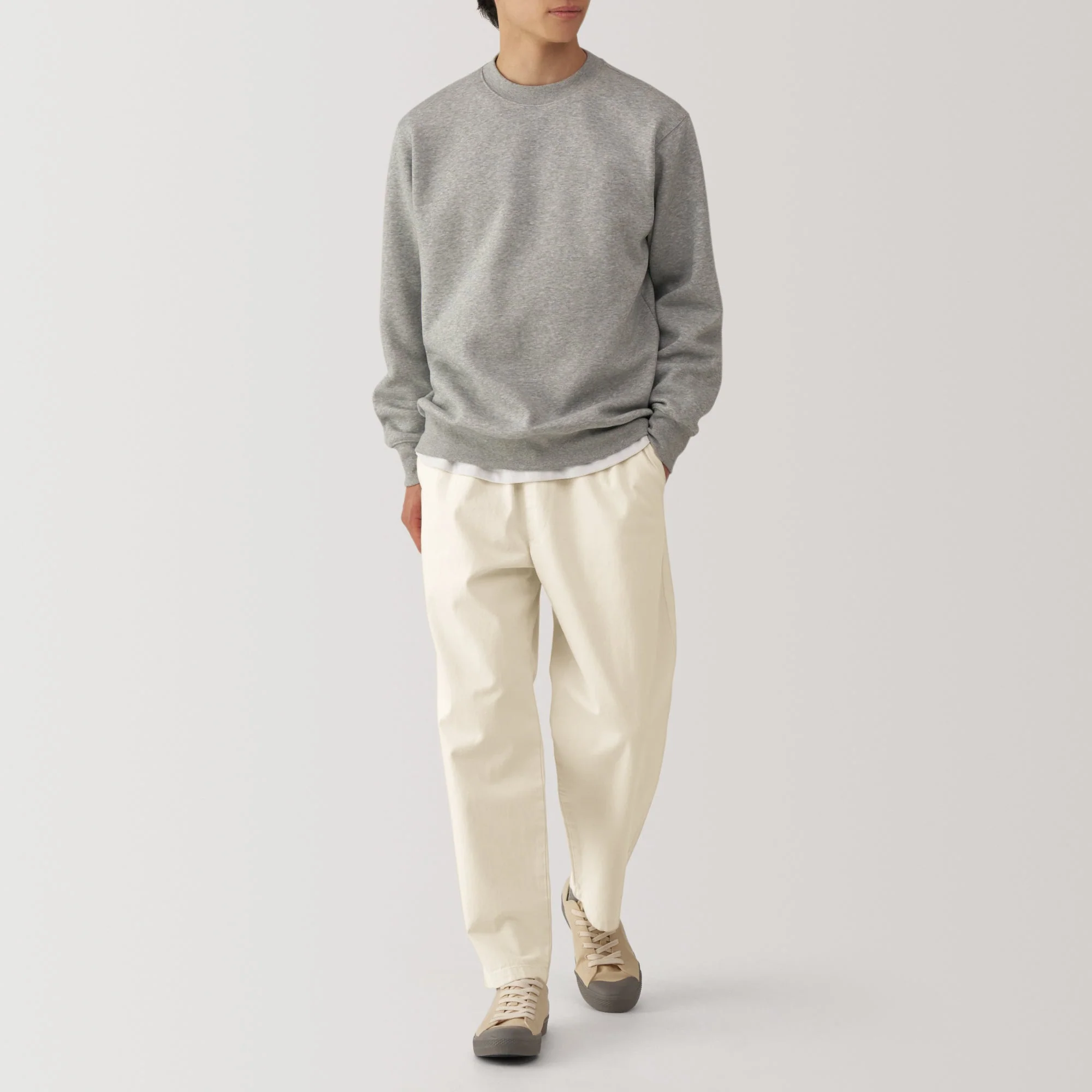 Men's Washed Denim Easy Pants - Natural - Image 4