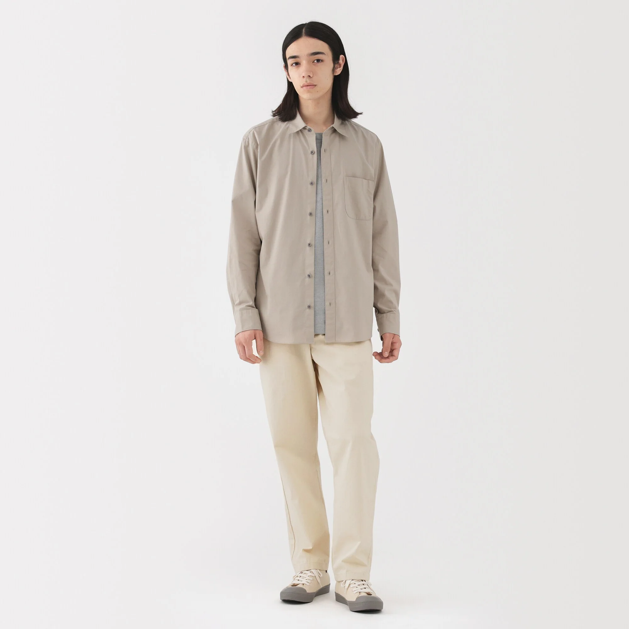 Men's Washed Denim Easy Pants - Natural