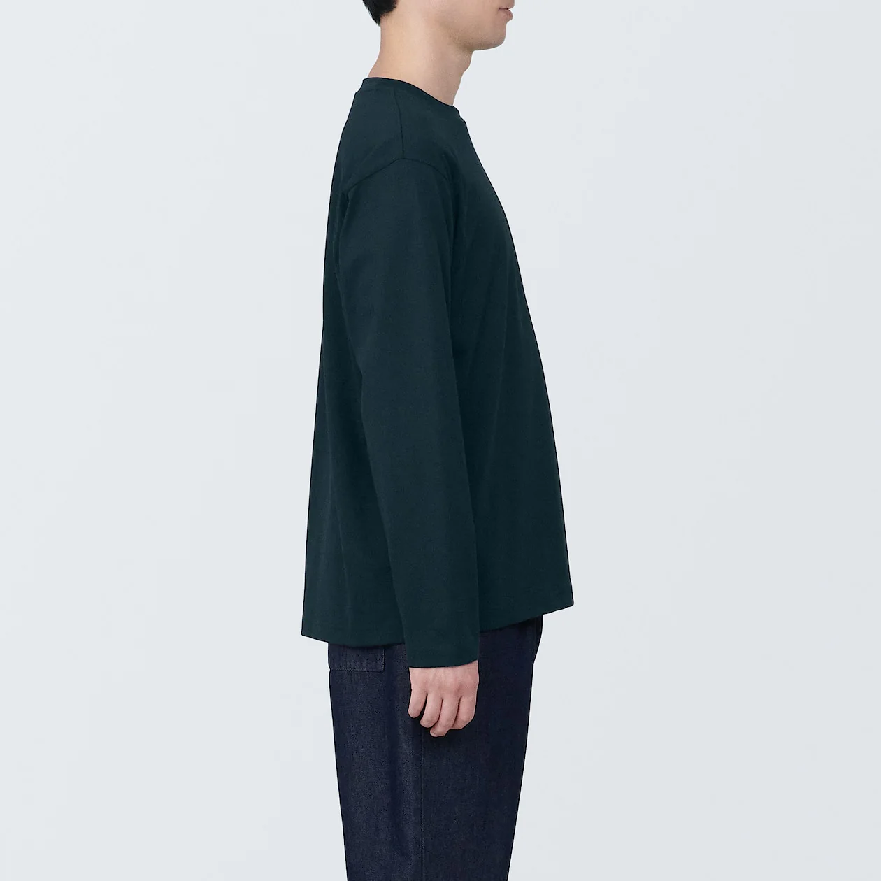 Men's Washed Jersey Crew Neck Long Sleeve T-Shirt - Image 26