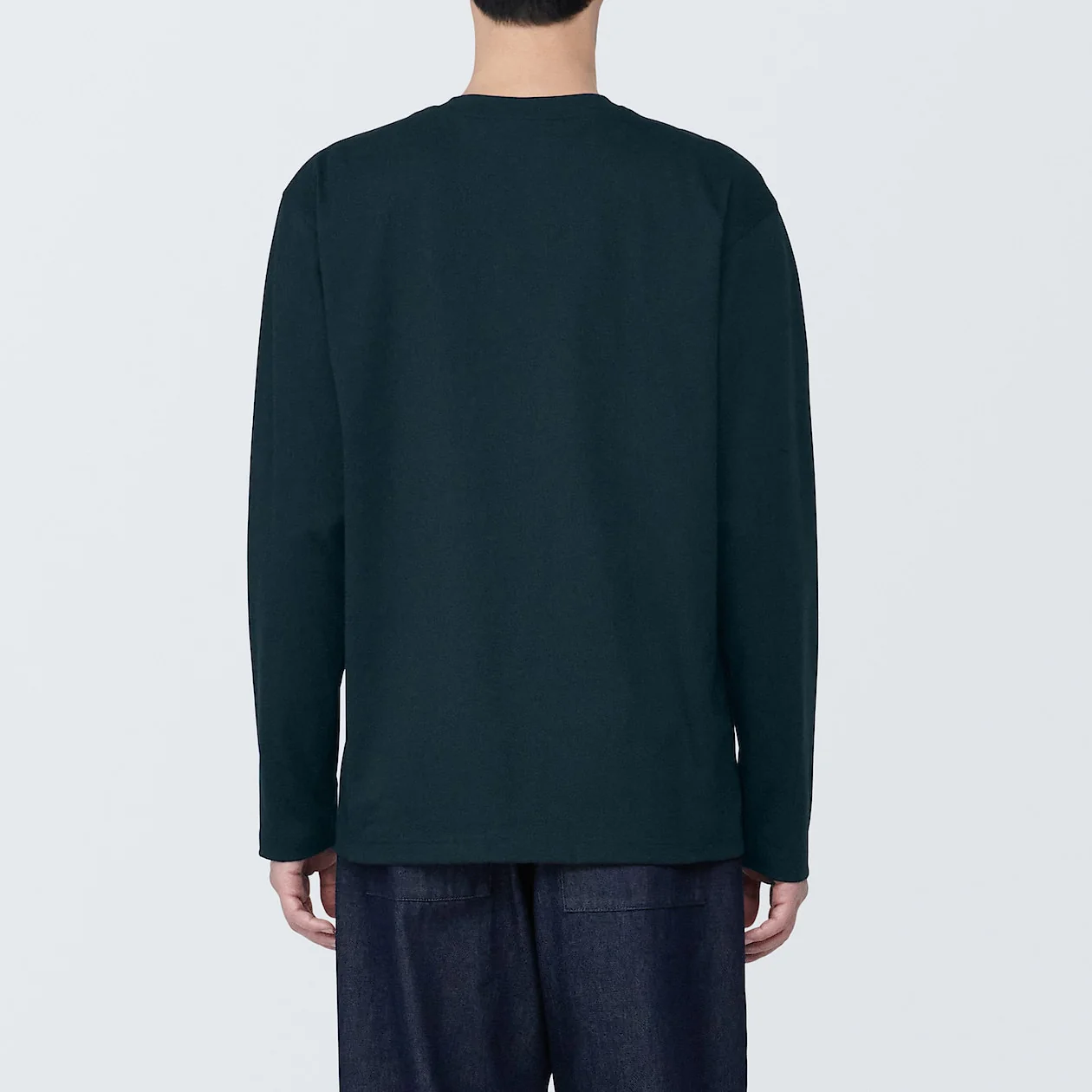 Men's Washed Jersey Crew Neck Long Sleeve T-Shirt - Image 27