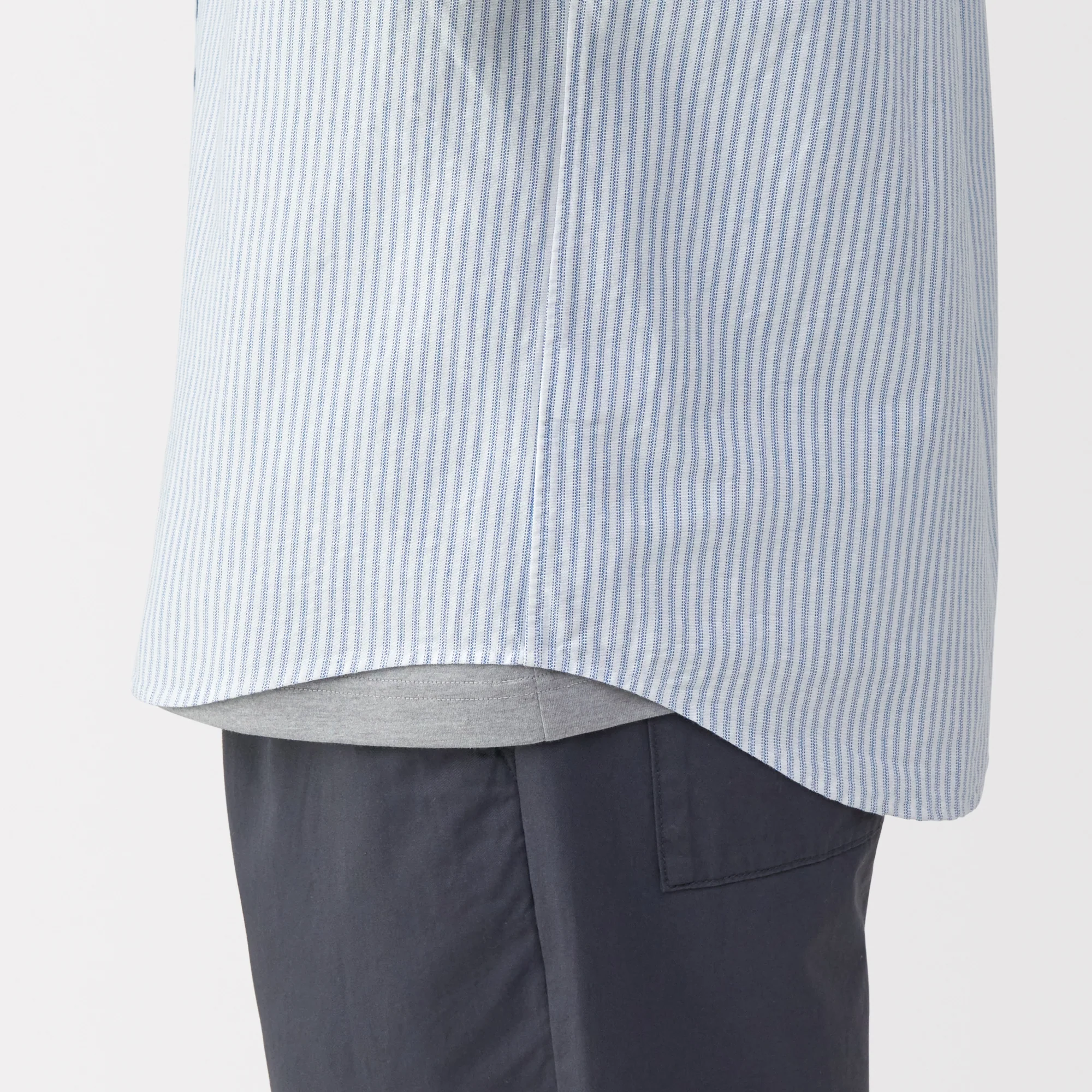 Men's Washed Oxford Button Down Short Sleeve Striped Shirt - Image 8