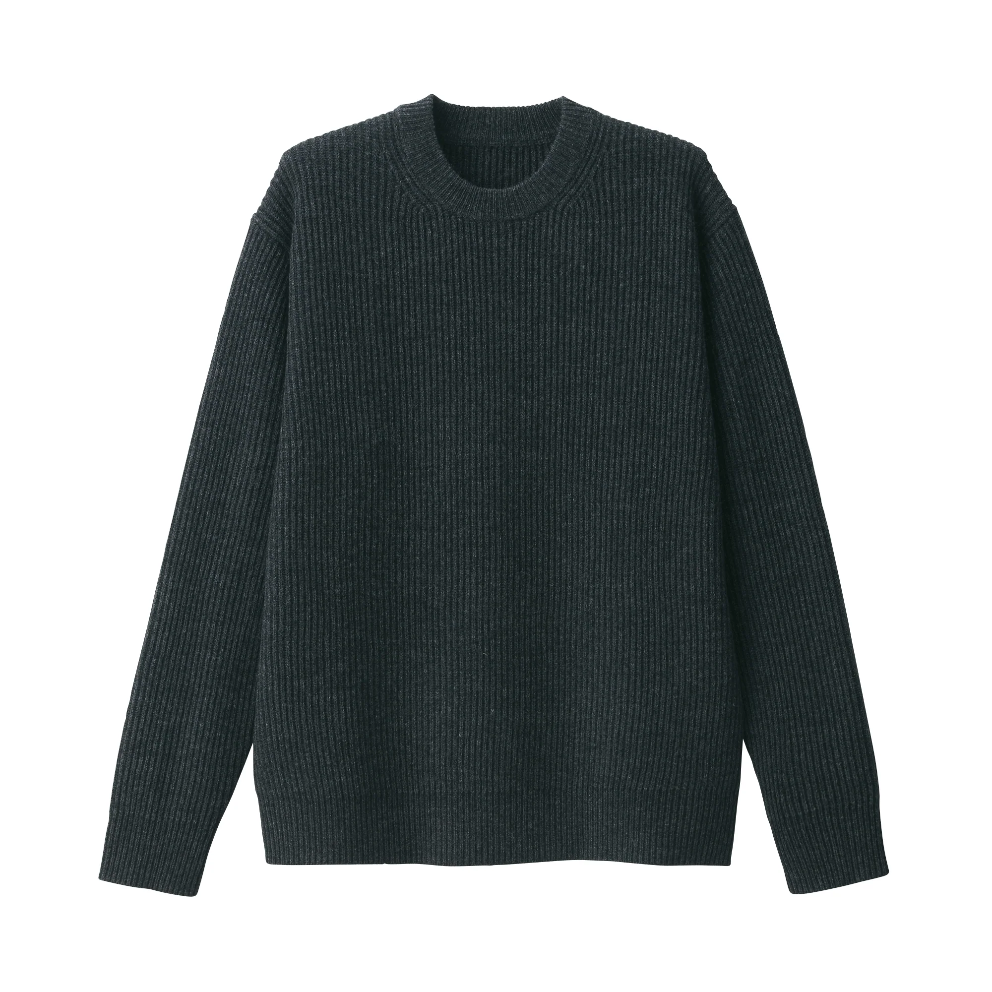 Men's Yak Wool Ribbed Crew Neck Sweater - Image 16
