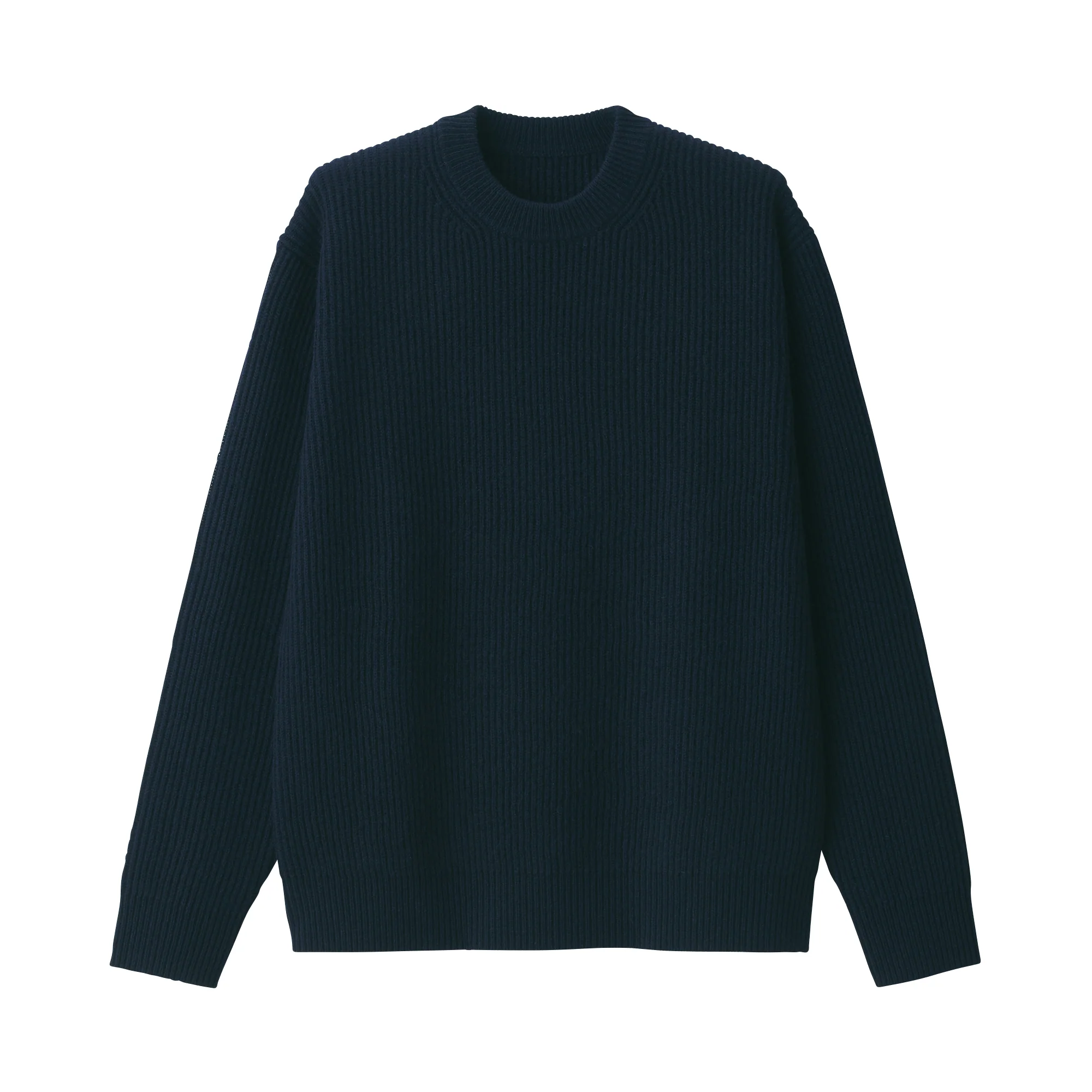 Men's Yak Wool Ribbed Crew Neck Sweater - Image 23