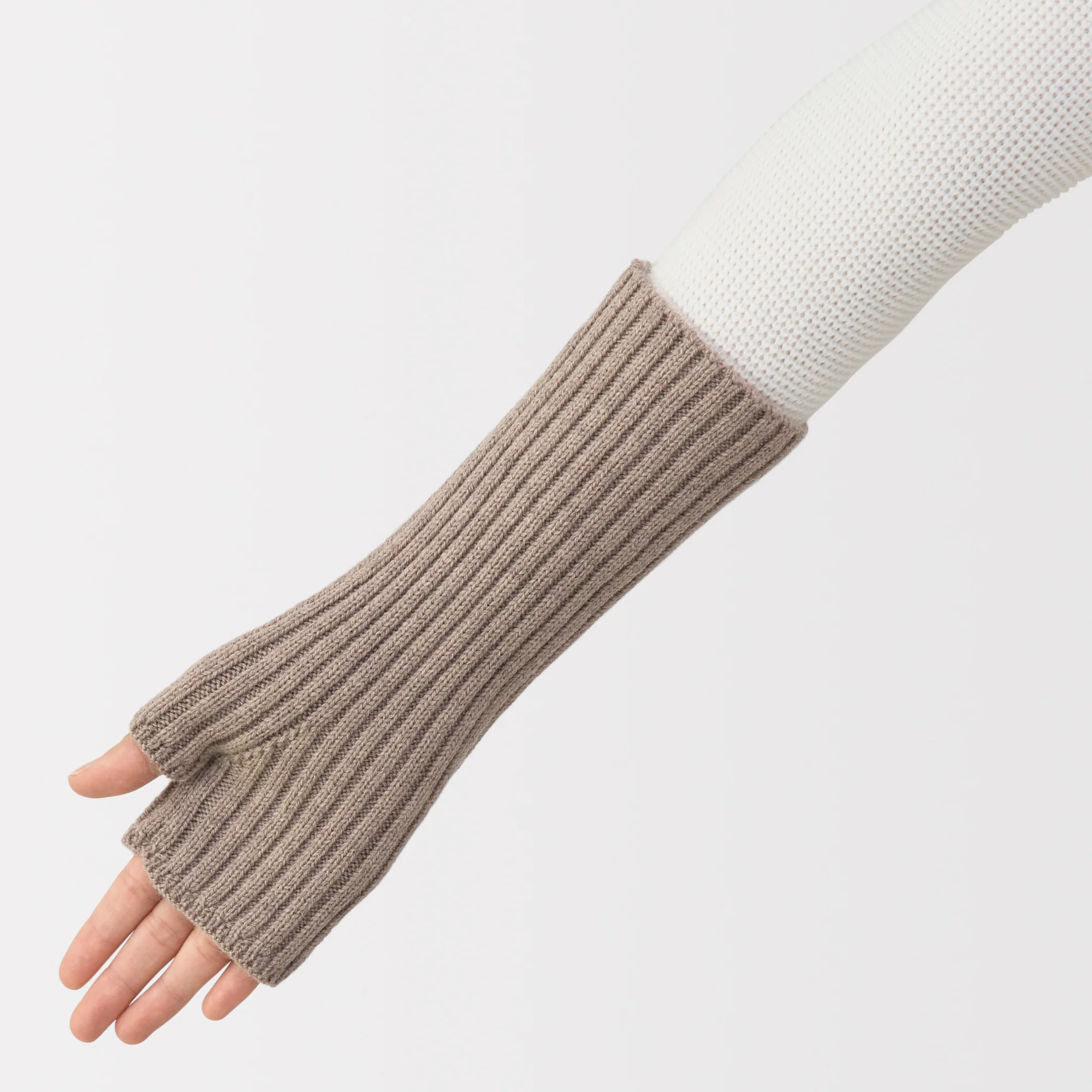 Merino Wool Ribbed Arm Warmers - Image 9