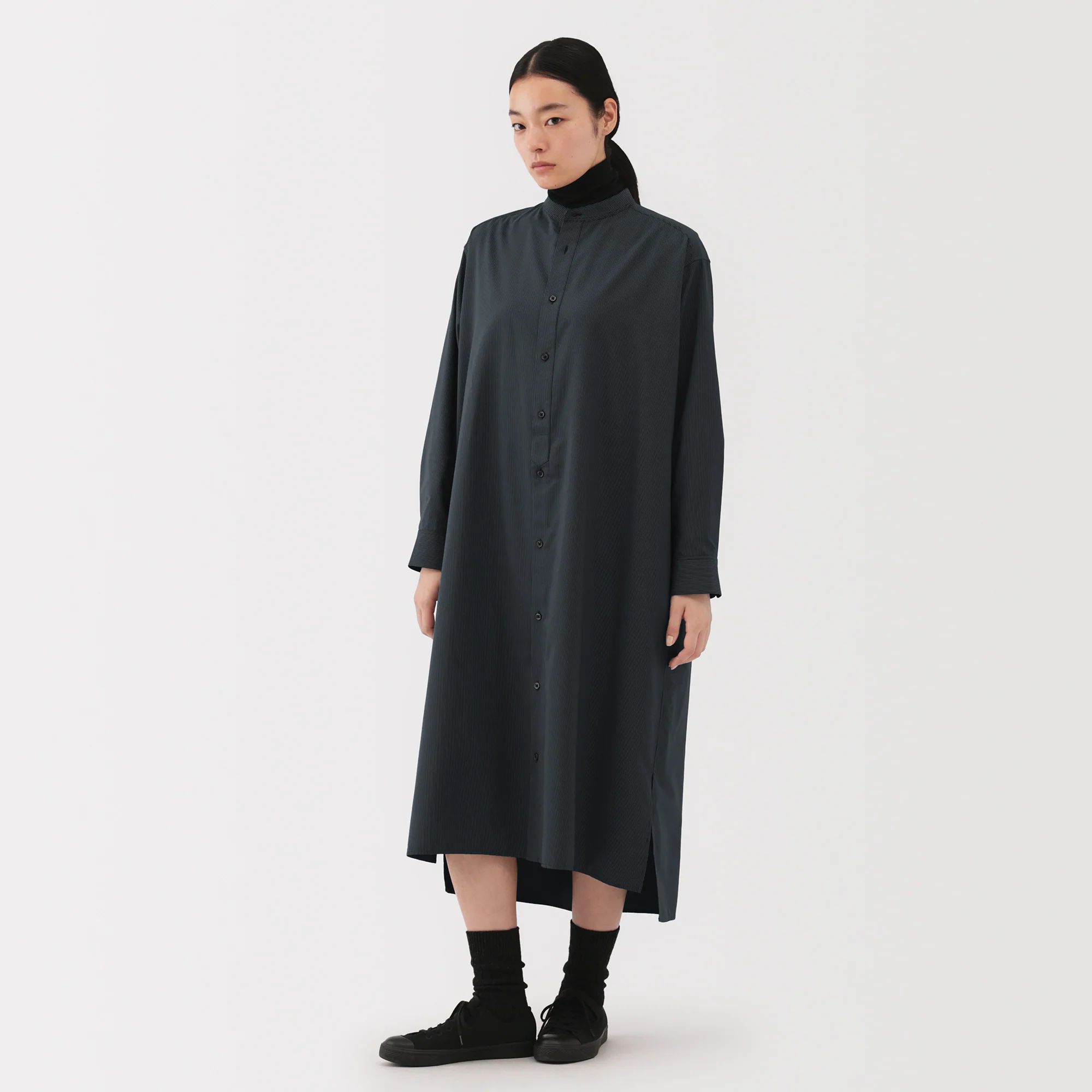 Labo Modal Blend Relaxed Shirt Dress - Image 3