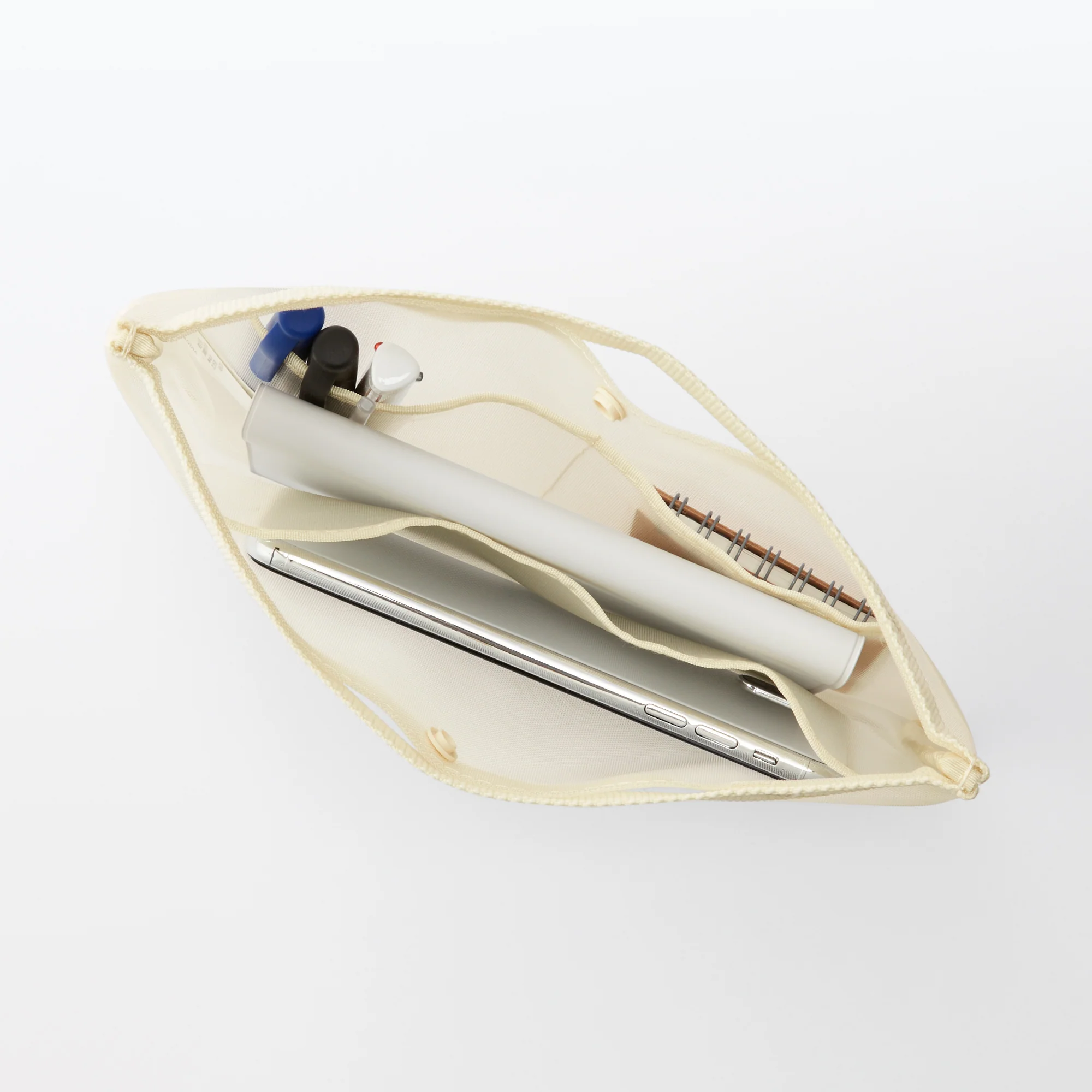 Nylon Mesh Bag Organizer A5 - Ivory - Image 4
