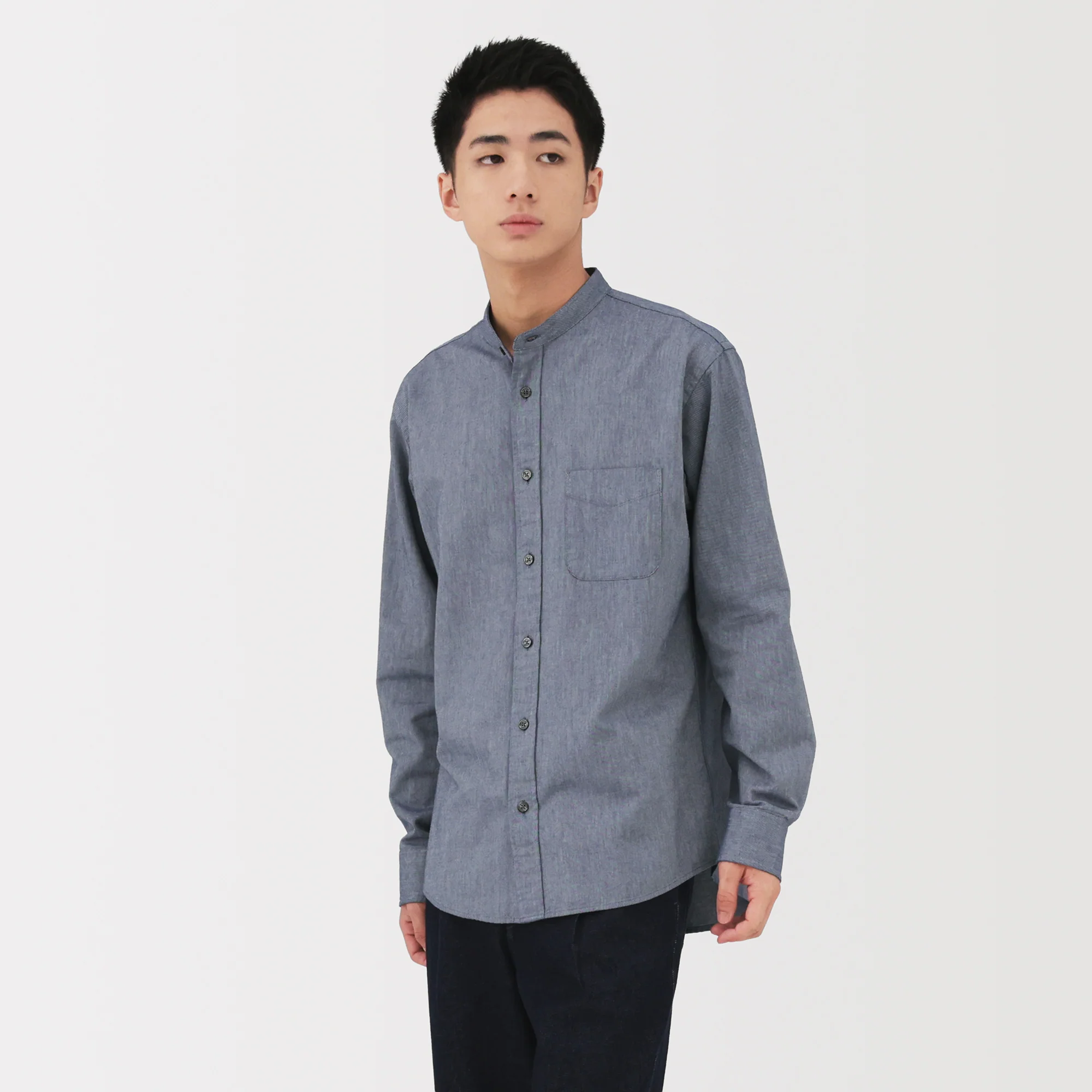 Oxford Stand Collar Shirt - Image 12