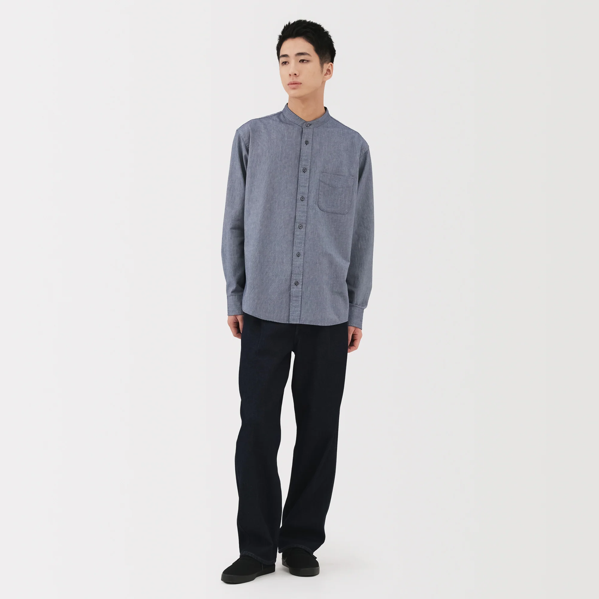 Oxford Stand Collar Shirt - Image 13