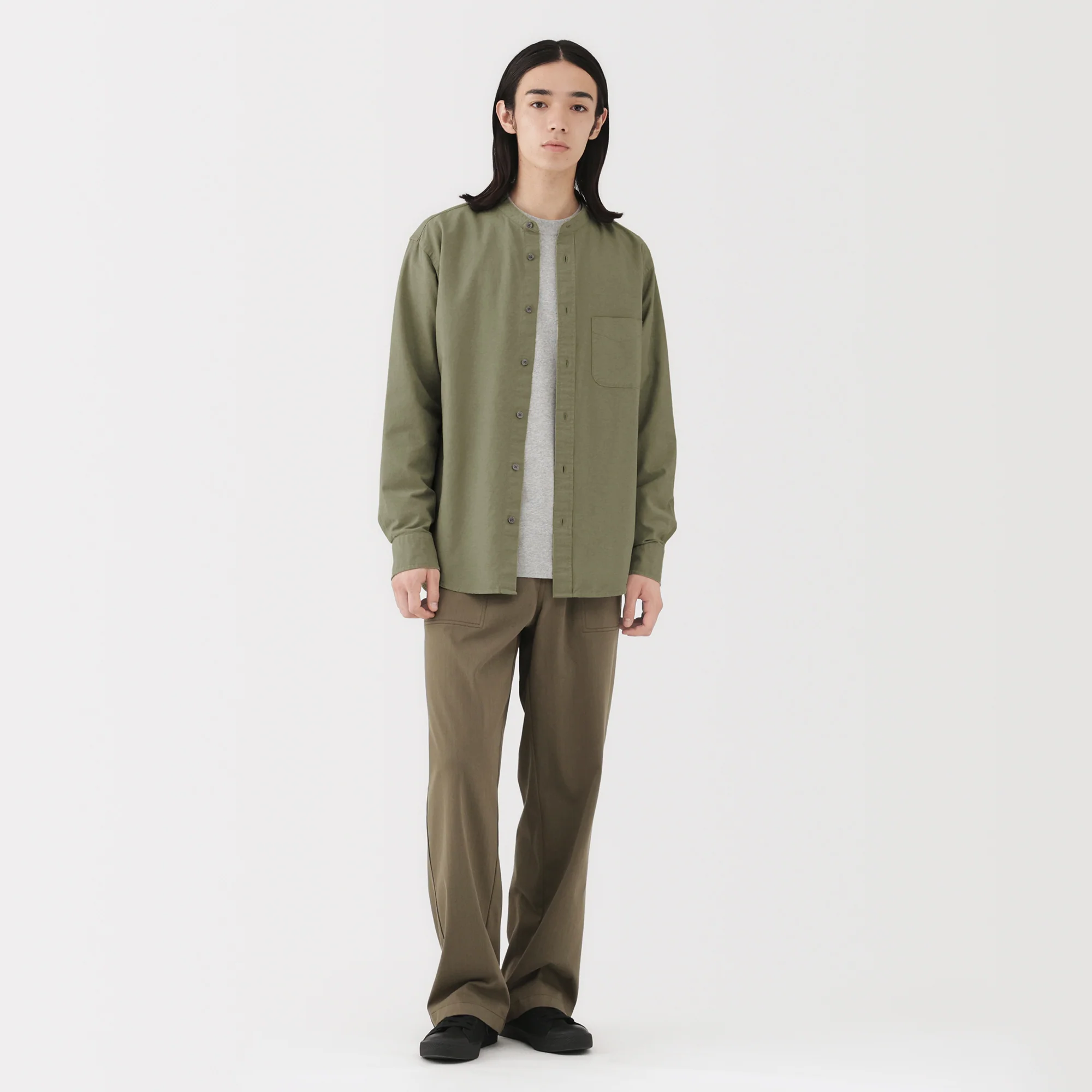 Oxford Stand Collar Shirt - Image 24
