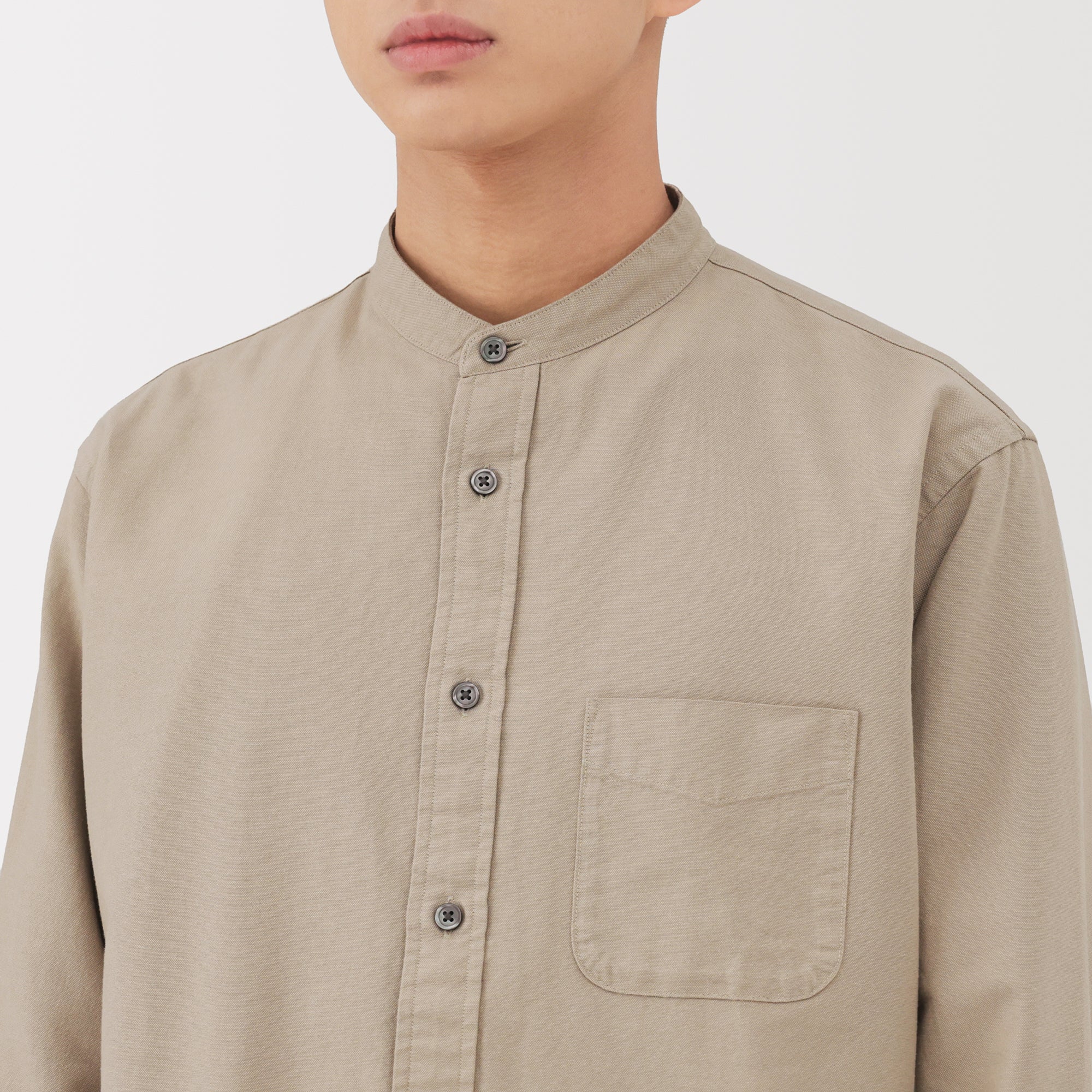 Oxford Stand Collar Shirt - Image 34