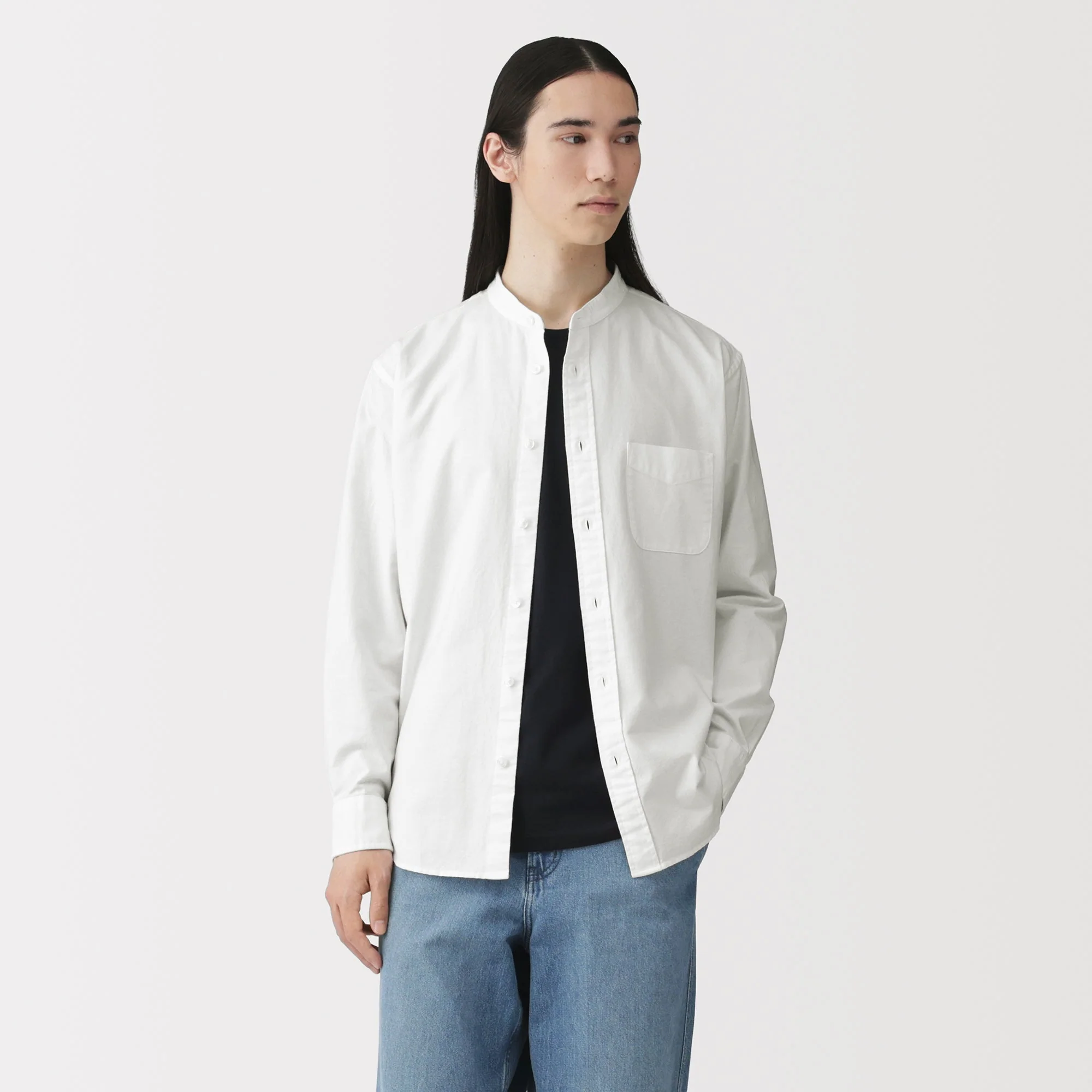Oxford Stand Collar Shirt