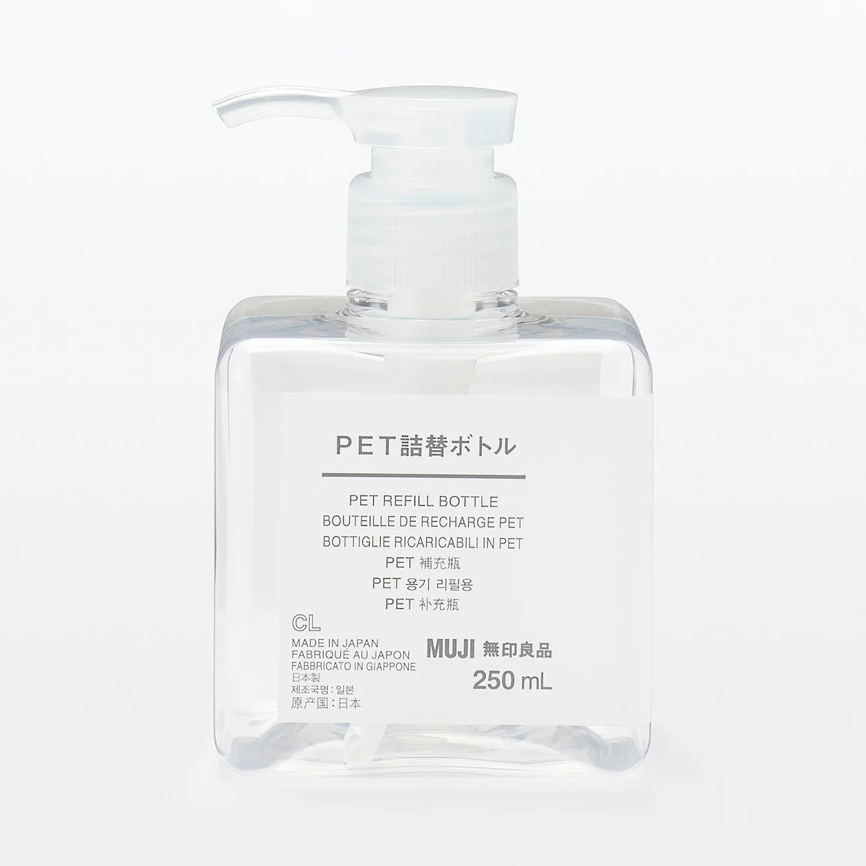 PET Refill Bottle - Pump Type Clear 250ml - Image 2