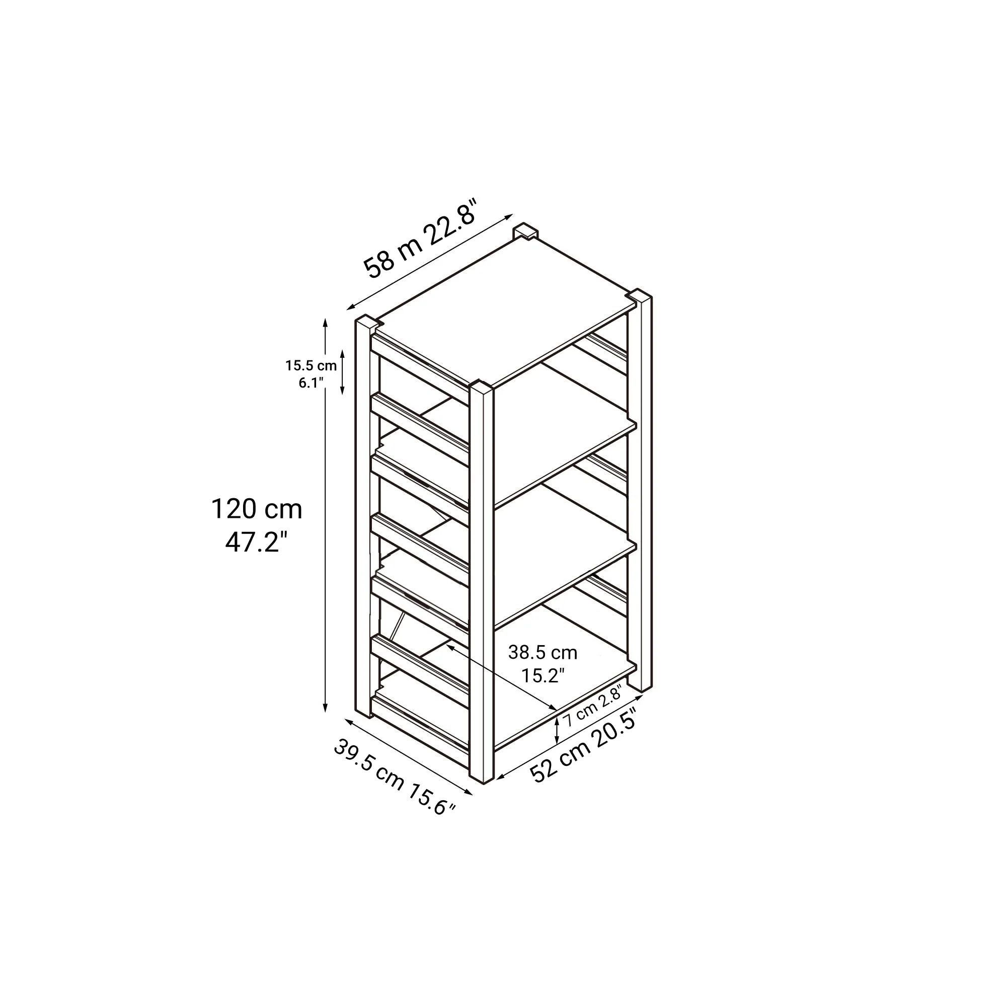 Pine Shelf Unit - Regular - Medium - Image 4