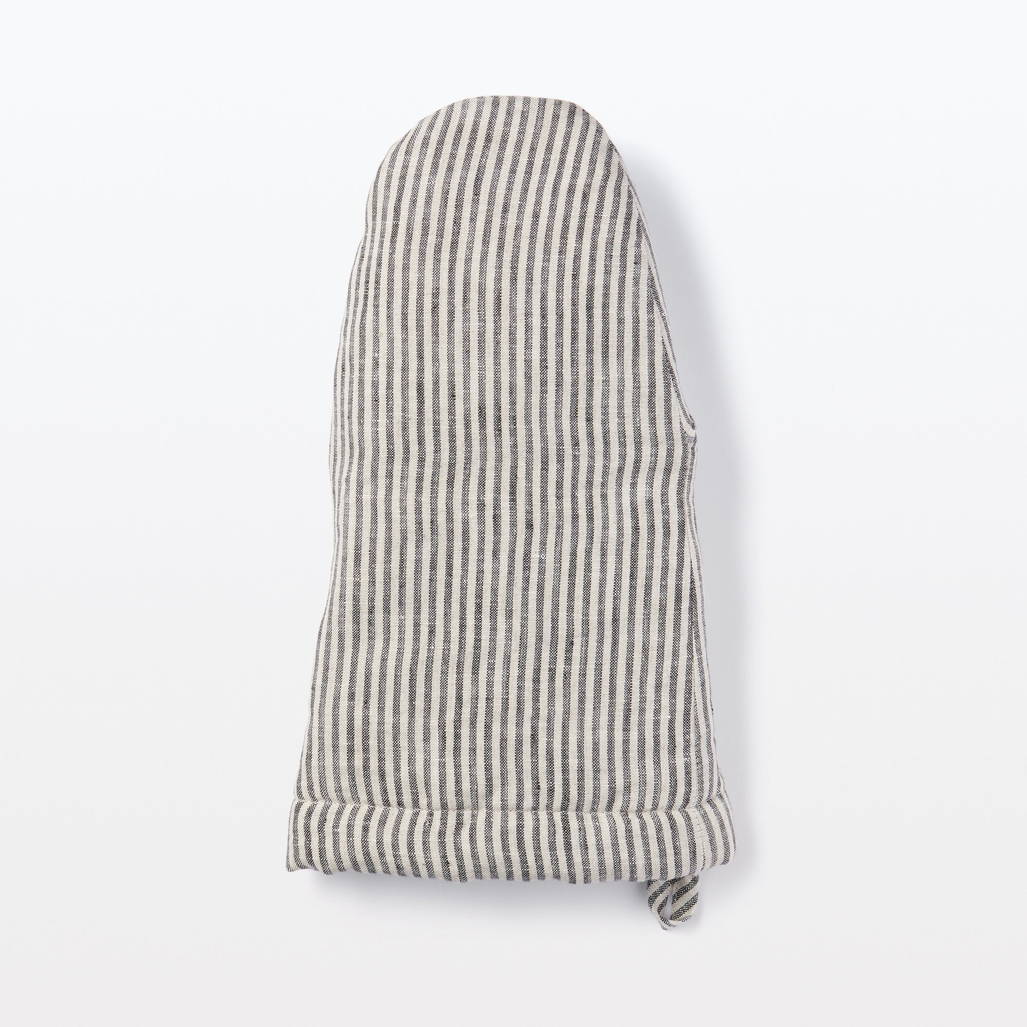 Plain Weave Linen Oven Mitt - Stripe - Image 2