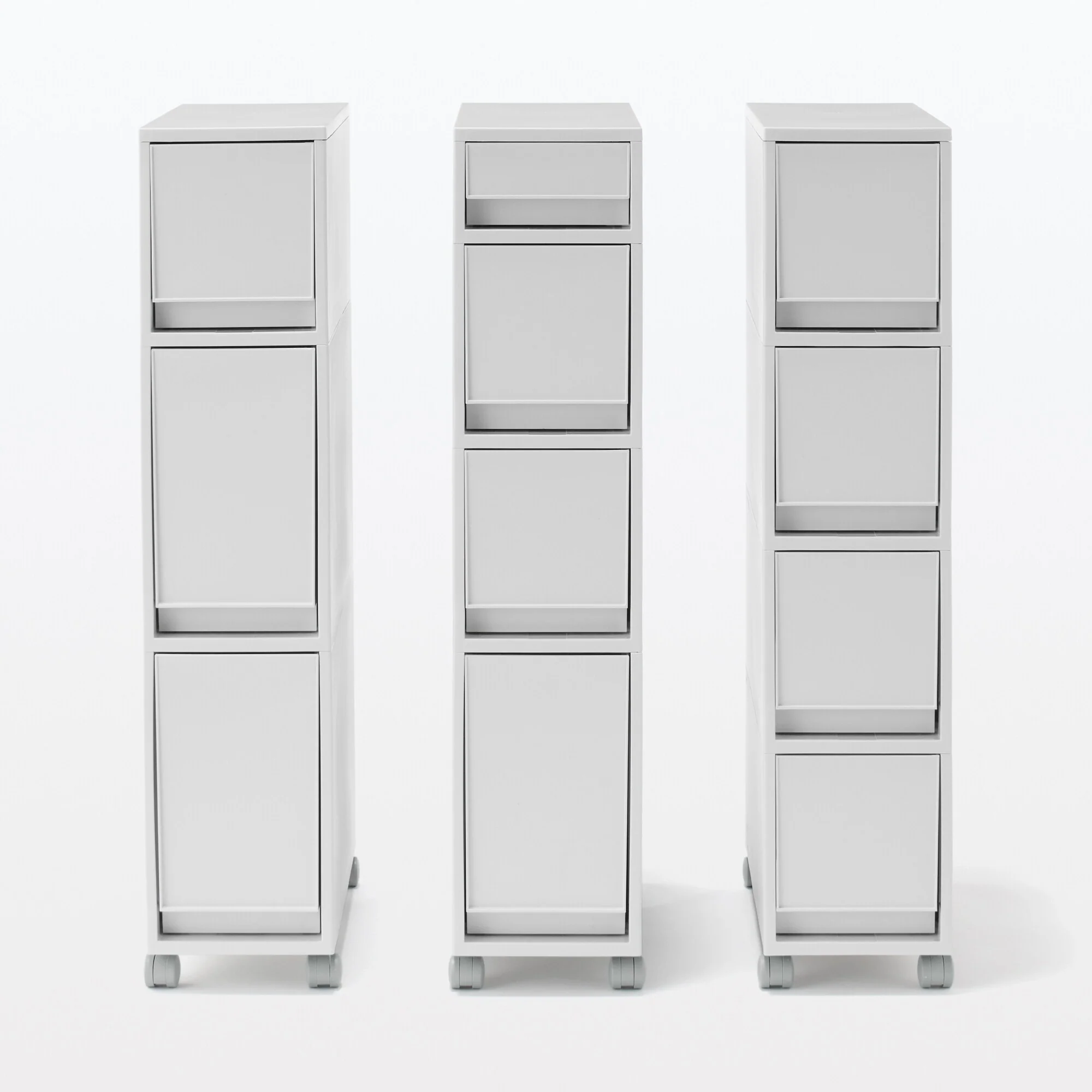 Polypropylene Stocker with Caster #1 - White Grey (3 Tier) - Image 8