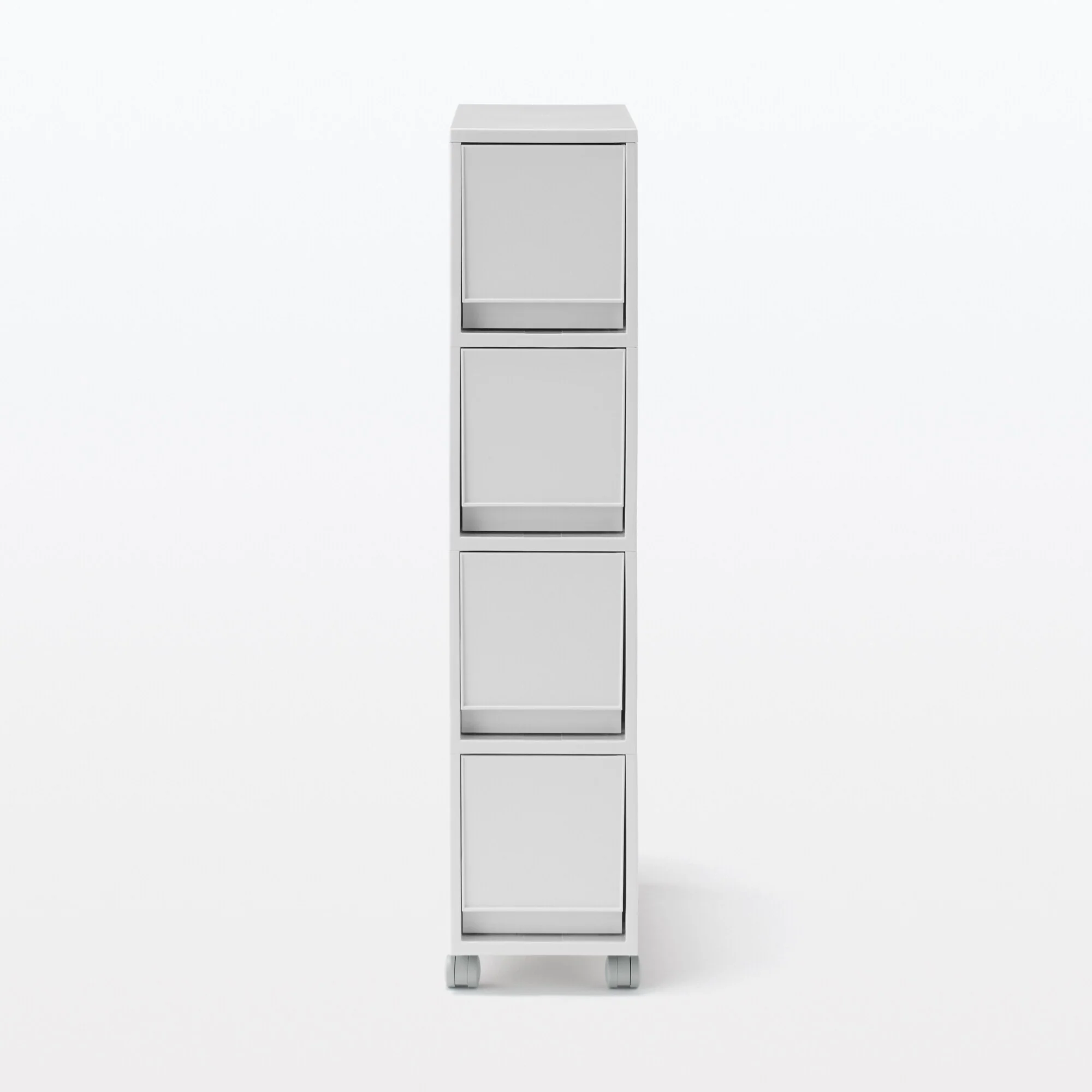Polypropylene Stocker with Caster - White Grey (4 Tier) - Image 3