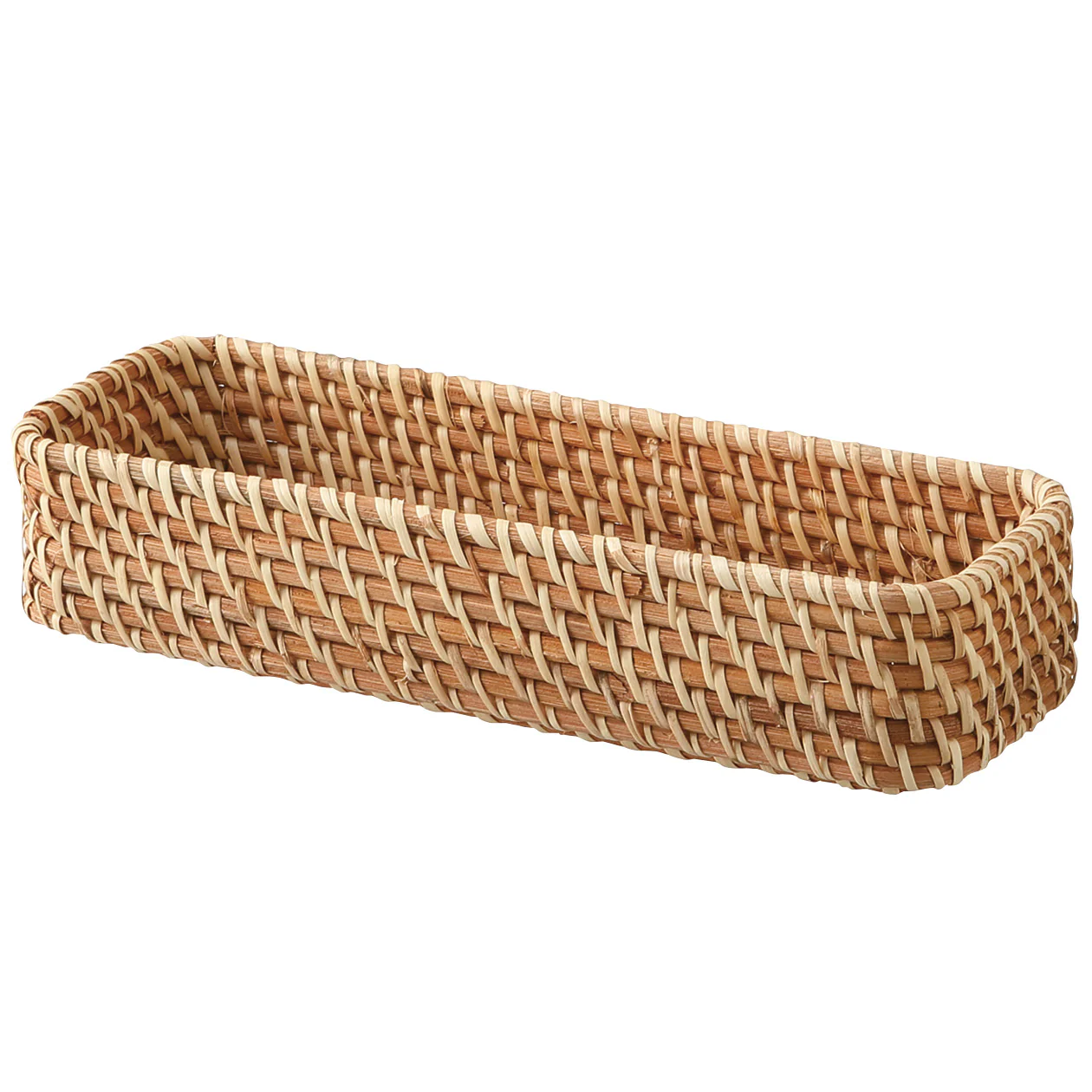 Rattan Rectangular Half Shallow (W26 x D9 x H6 cm)