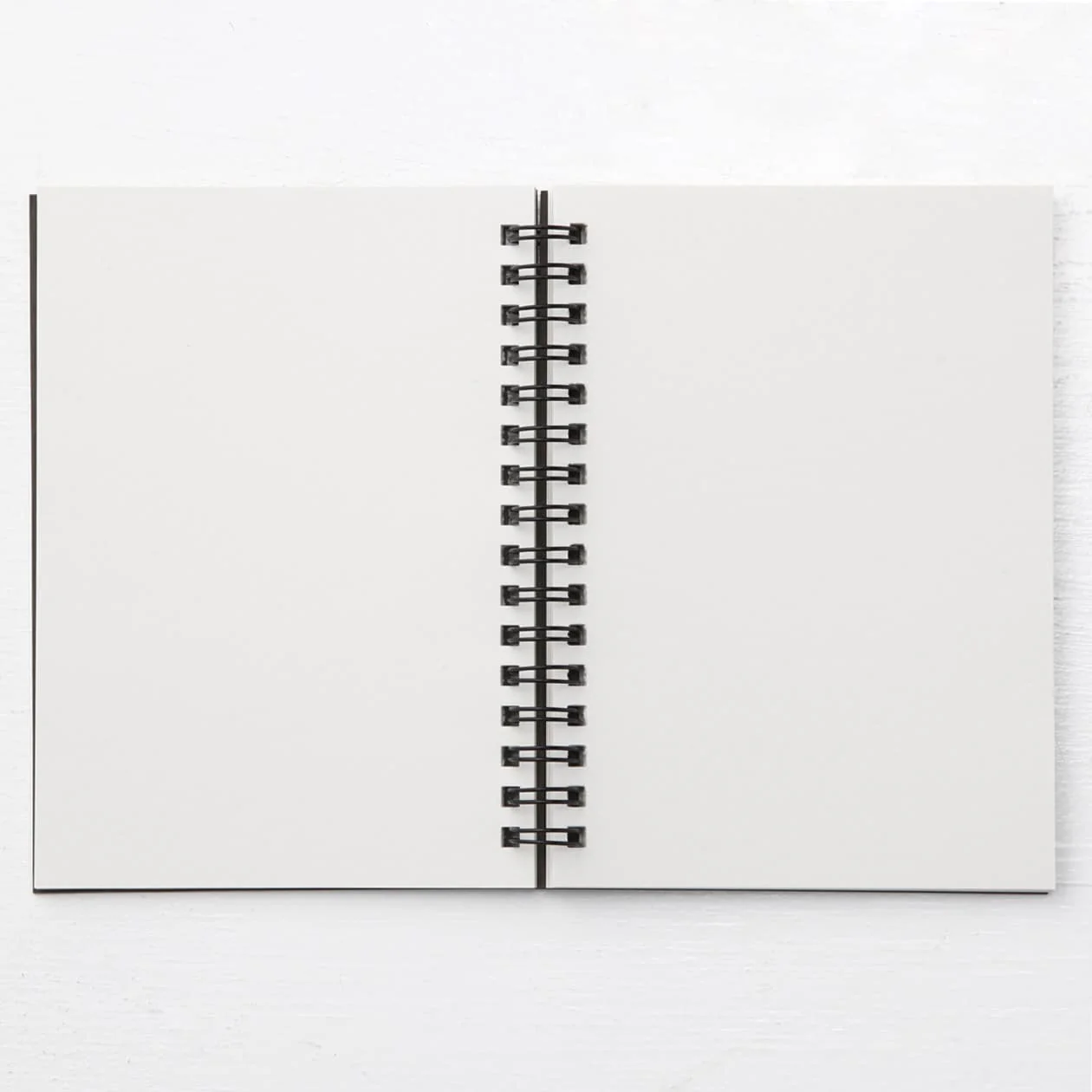 Recycled Paper Double Ring Blank Notebook - Dark Grey - Image 2