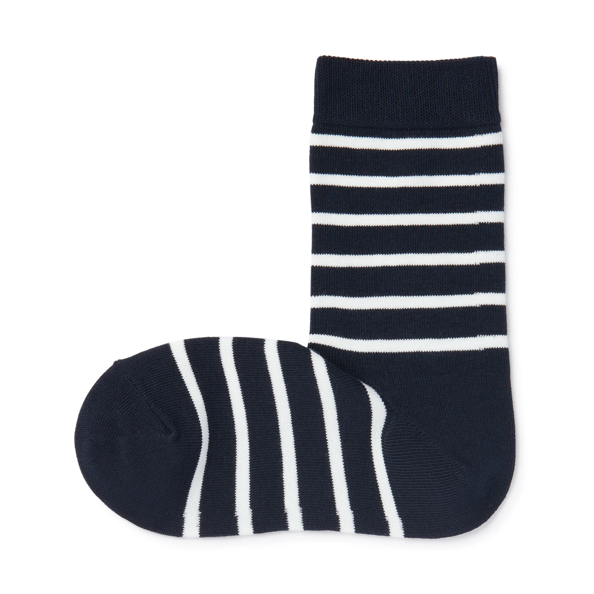 Right Angle 3 Layer Loose Top Striped Socks - Image 2