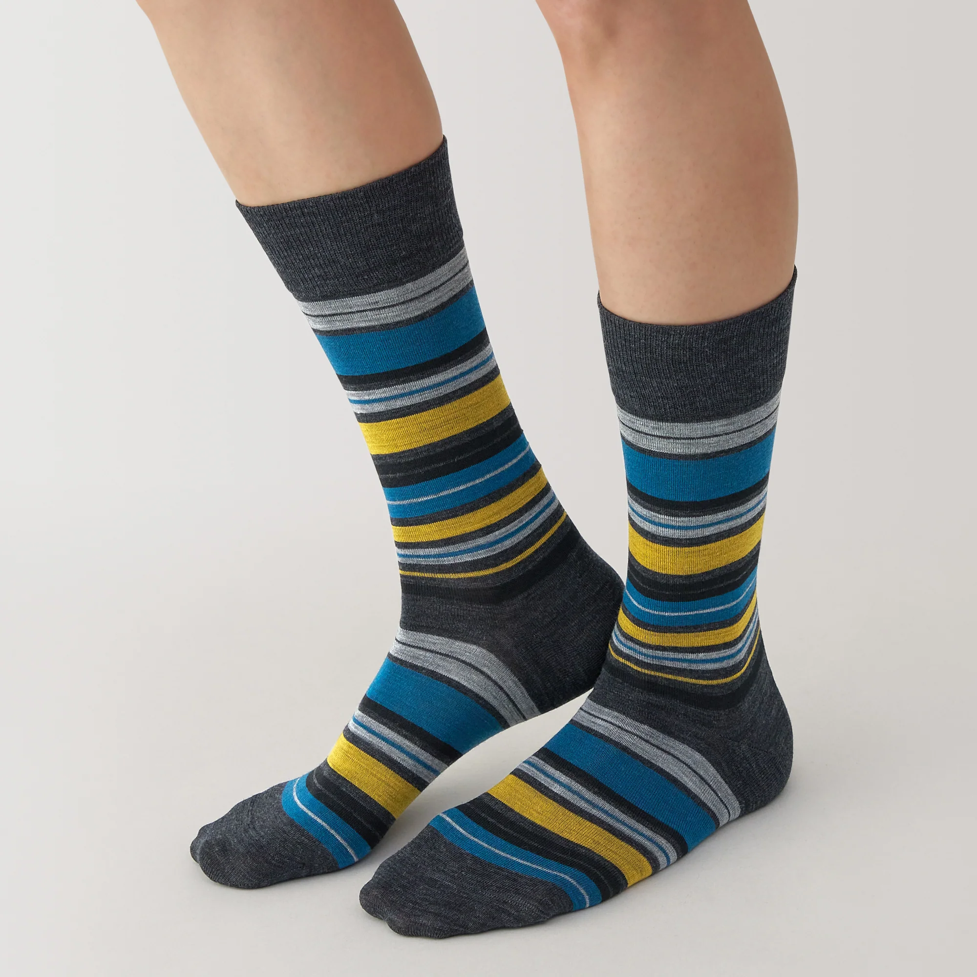 Right Angle Lustrous Wool Mix Thin Socks - Image 6