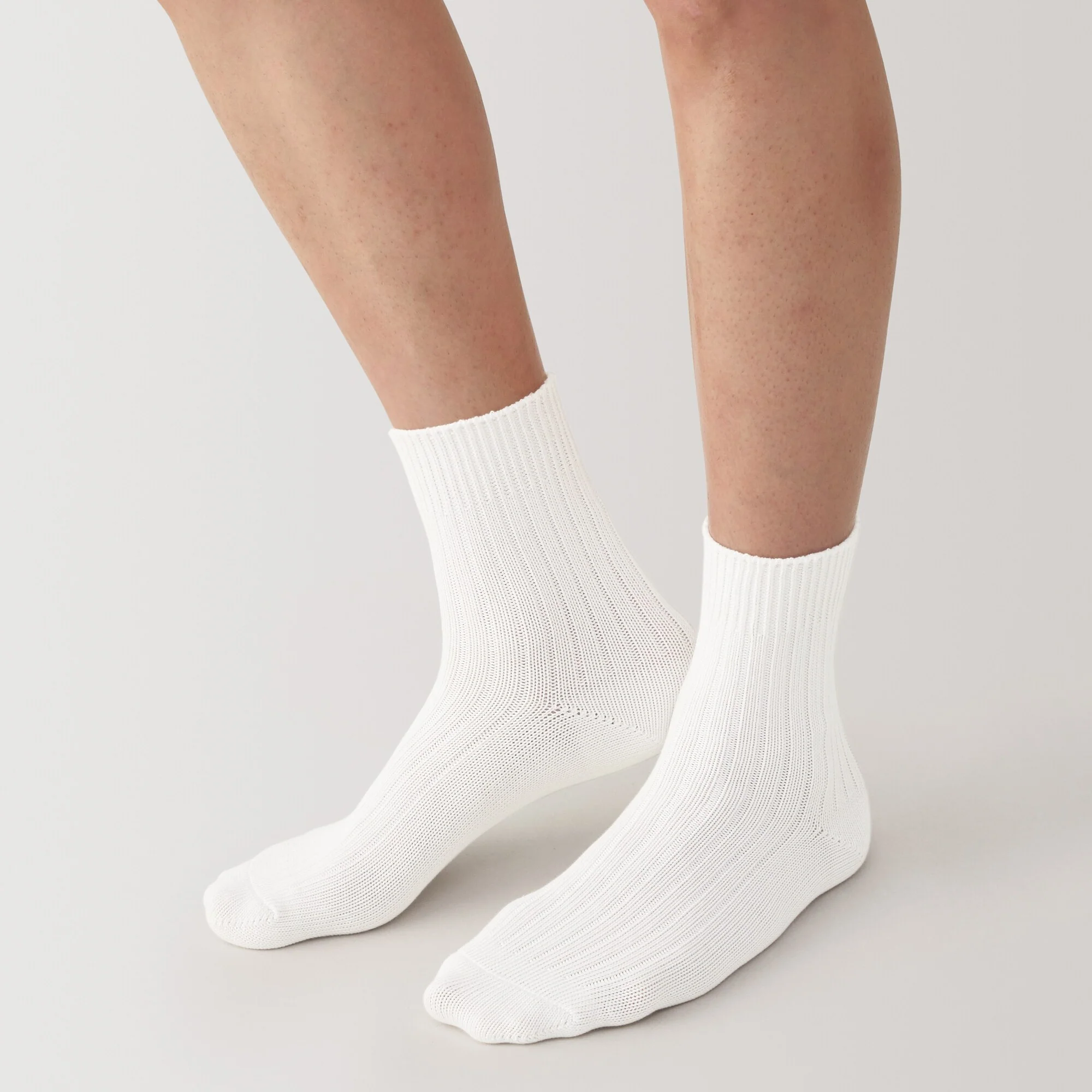 Right Angle Ribbed Thick Short Socks - Image 2