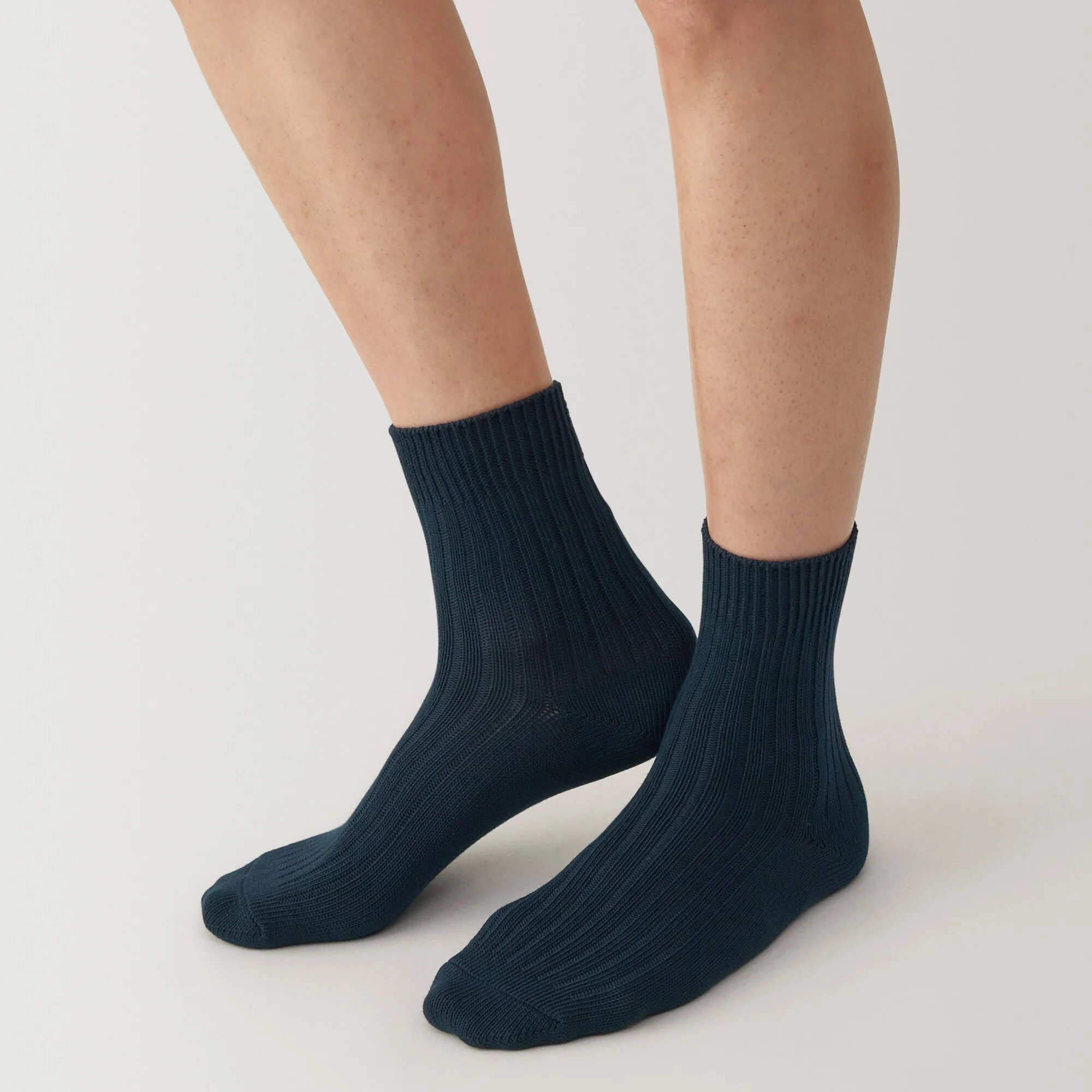 Right Angle Ribbed Thick Short Socks - Image 4