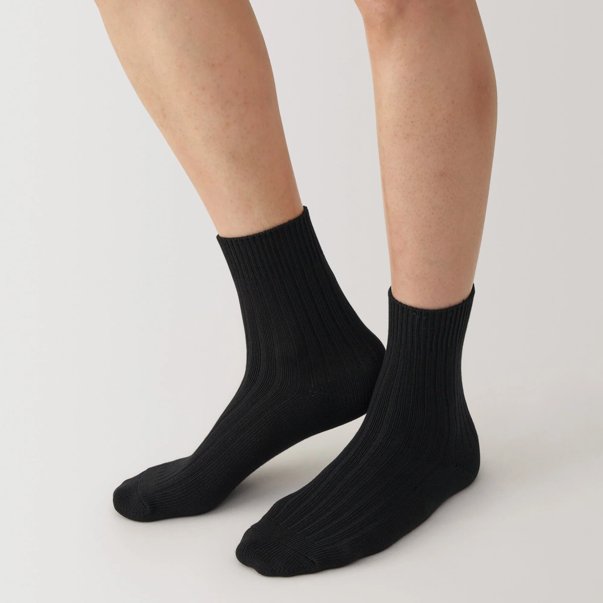 Right Angle Ribbed Thick Short Socks - Image 8