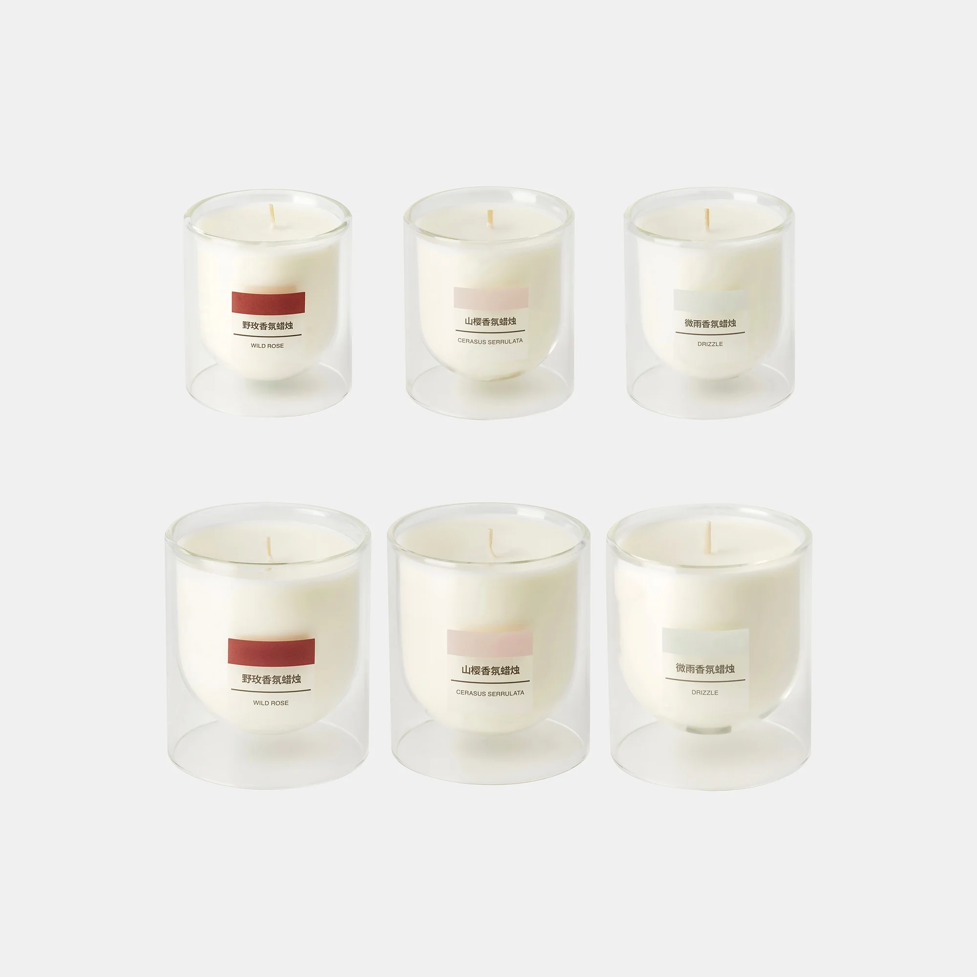 Scented Double Wall Glass Candle - Wild Rose - Image 11