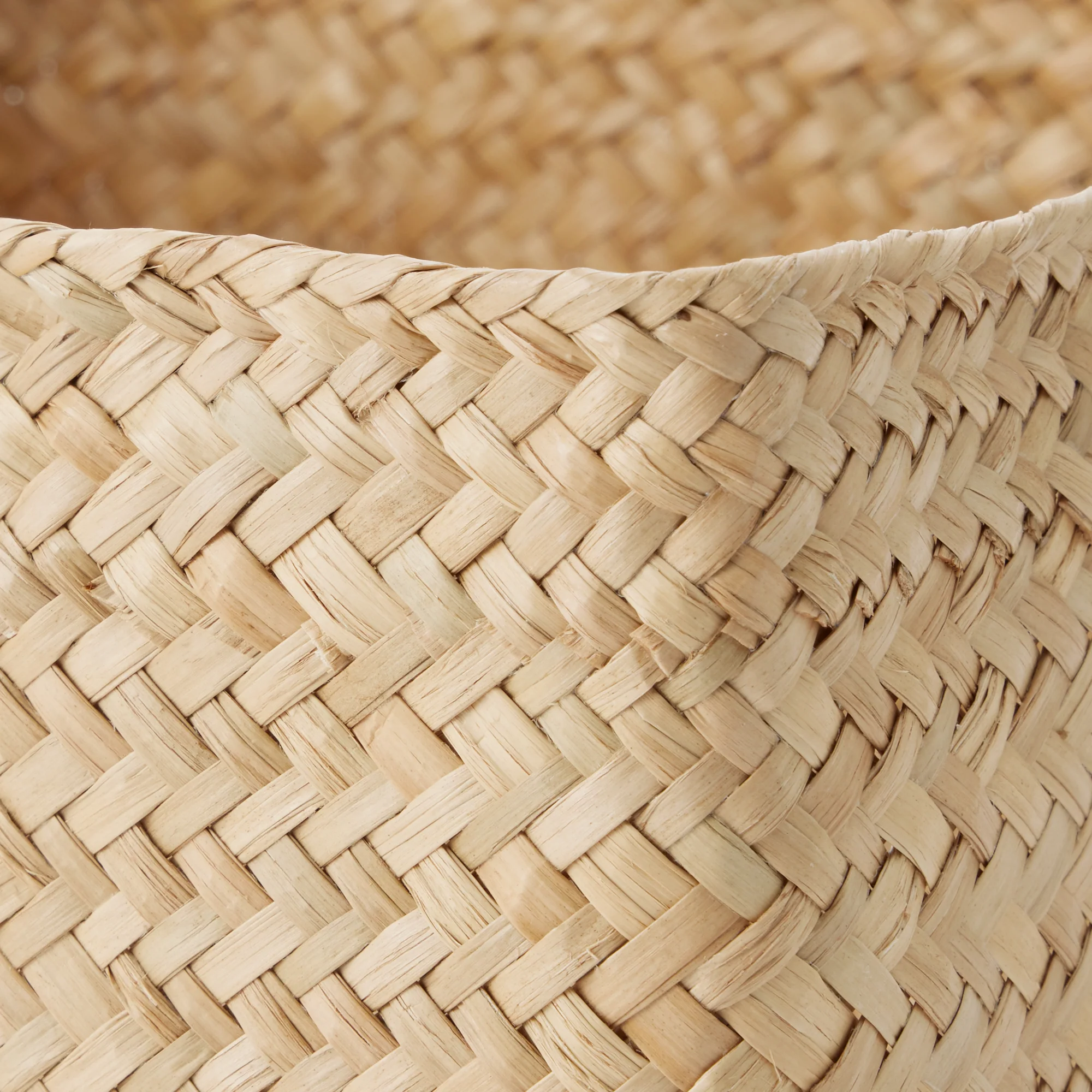 Seagrass Organizer Herringbone Square Basket (W25 x D25 x H12 cm) - Image 5