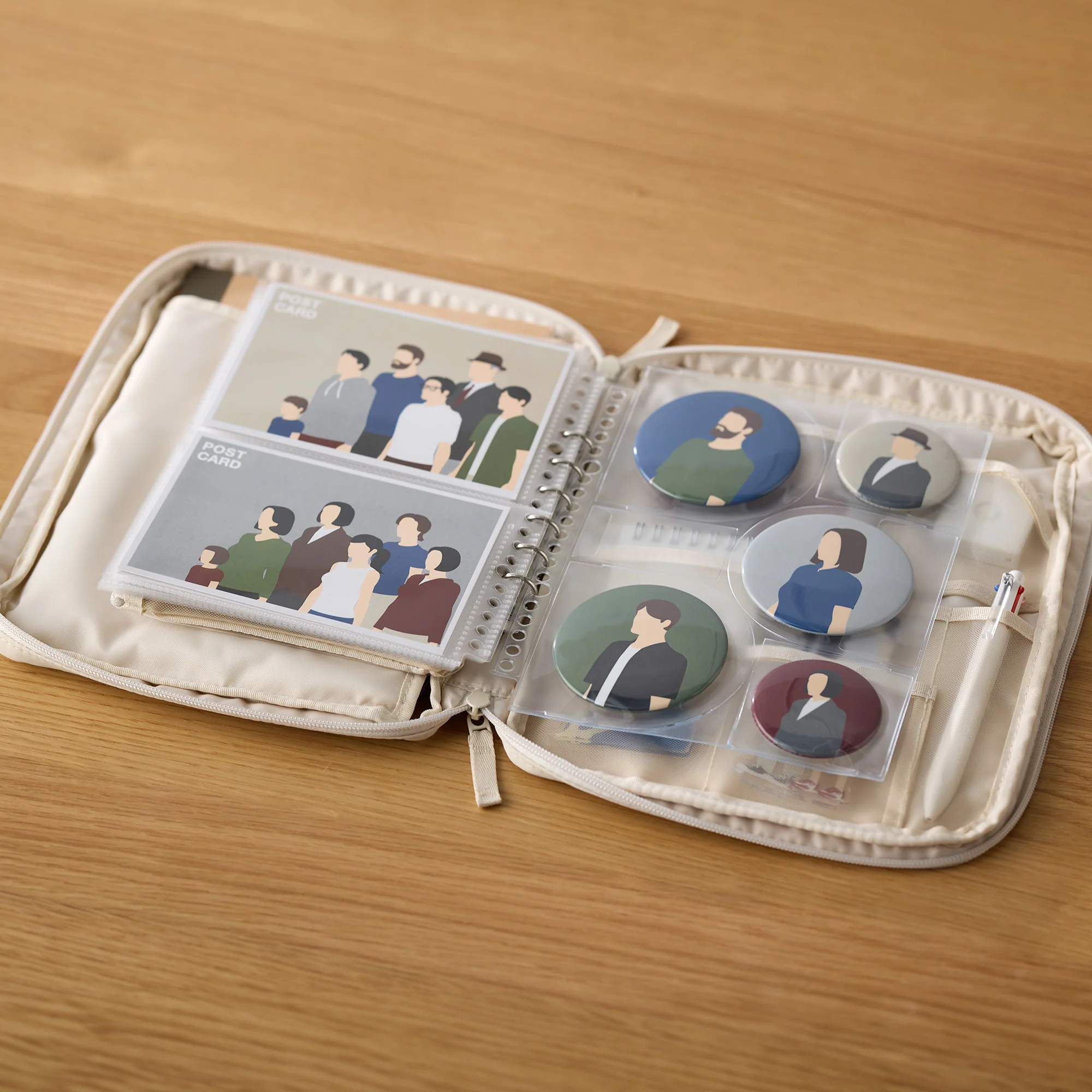 Selectable Pocket Organizer Case - A5 Wide - Ivory - Image 10
