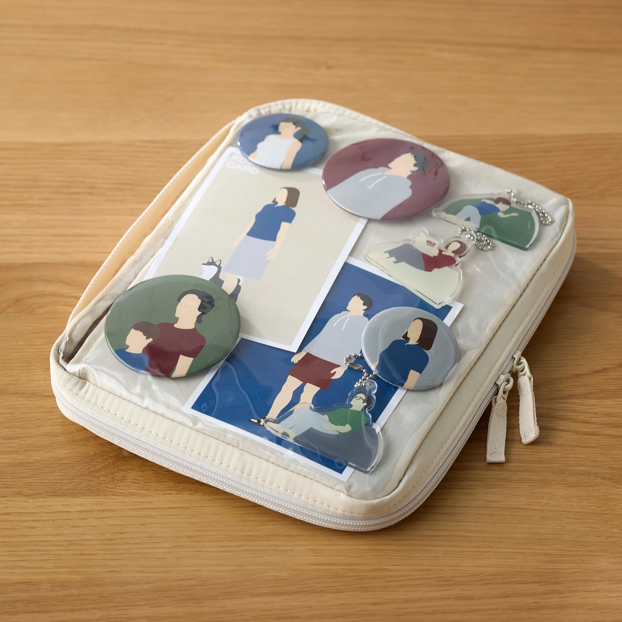 Selectable Pocket Organizer Case - A5 Wide - Moss Green - Image 9