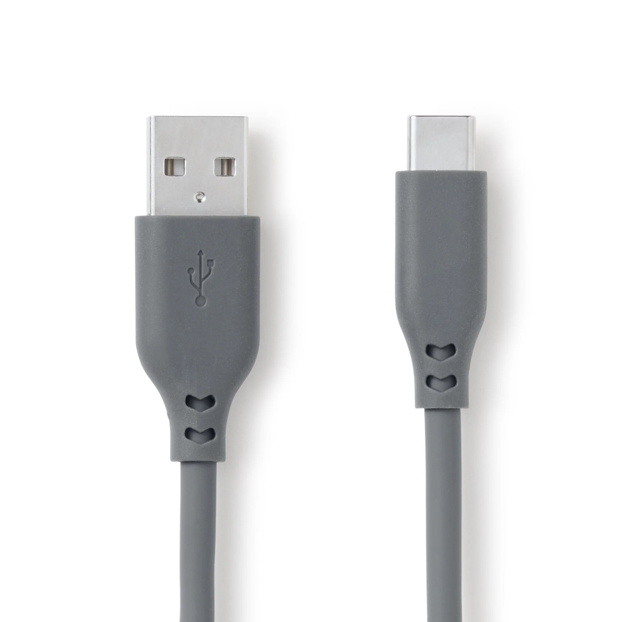 Soft and Tangle-free USB Cable - A to C - Grey