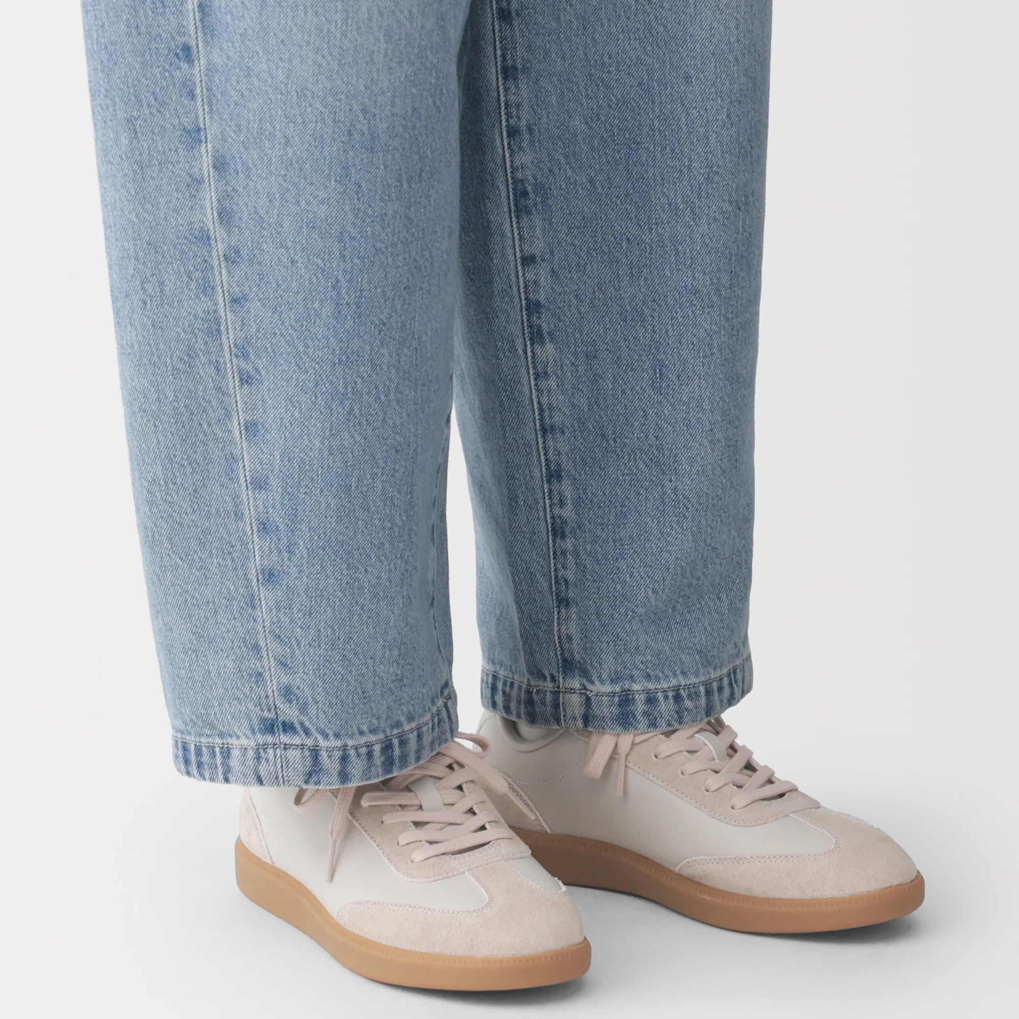 Soft Insole Combination Sneakers - Light Pink - Image 2