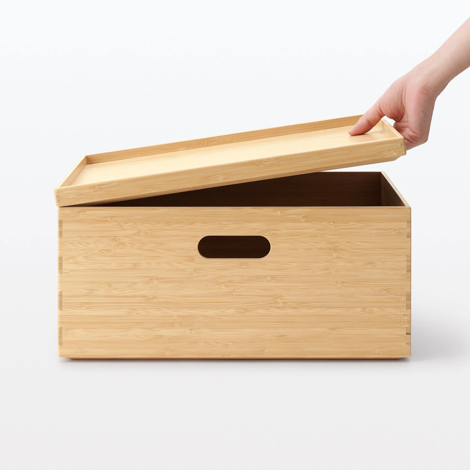 Stackable Bamboo Box Lid W37 x D26 x H2.5 cm - Image 2