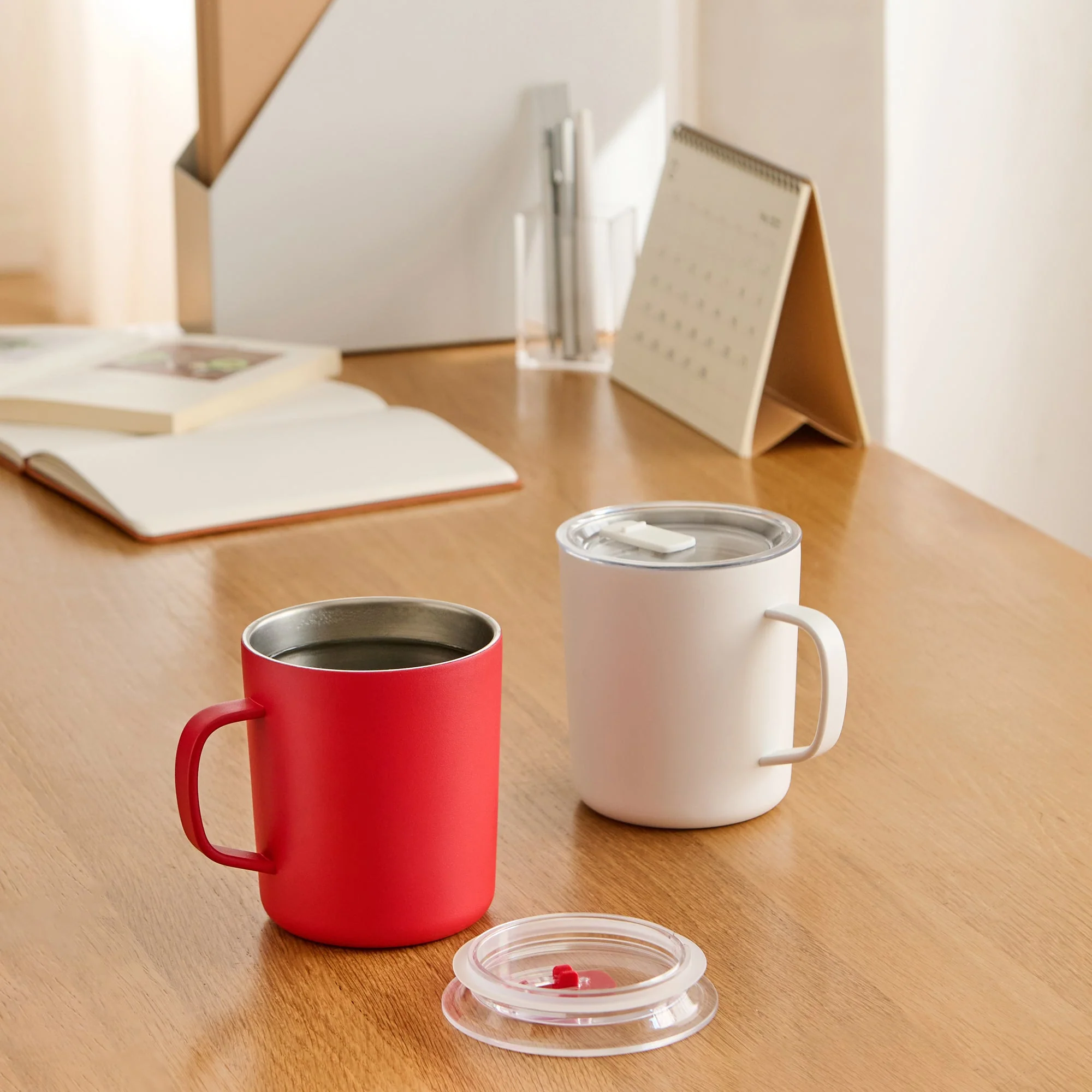 Stainless Steel Mug Cup - Red (490 ml) - Image 14