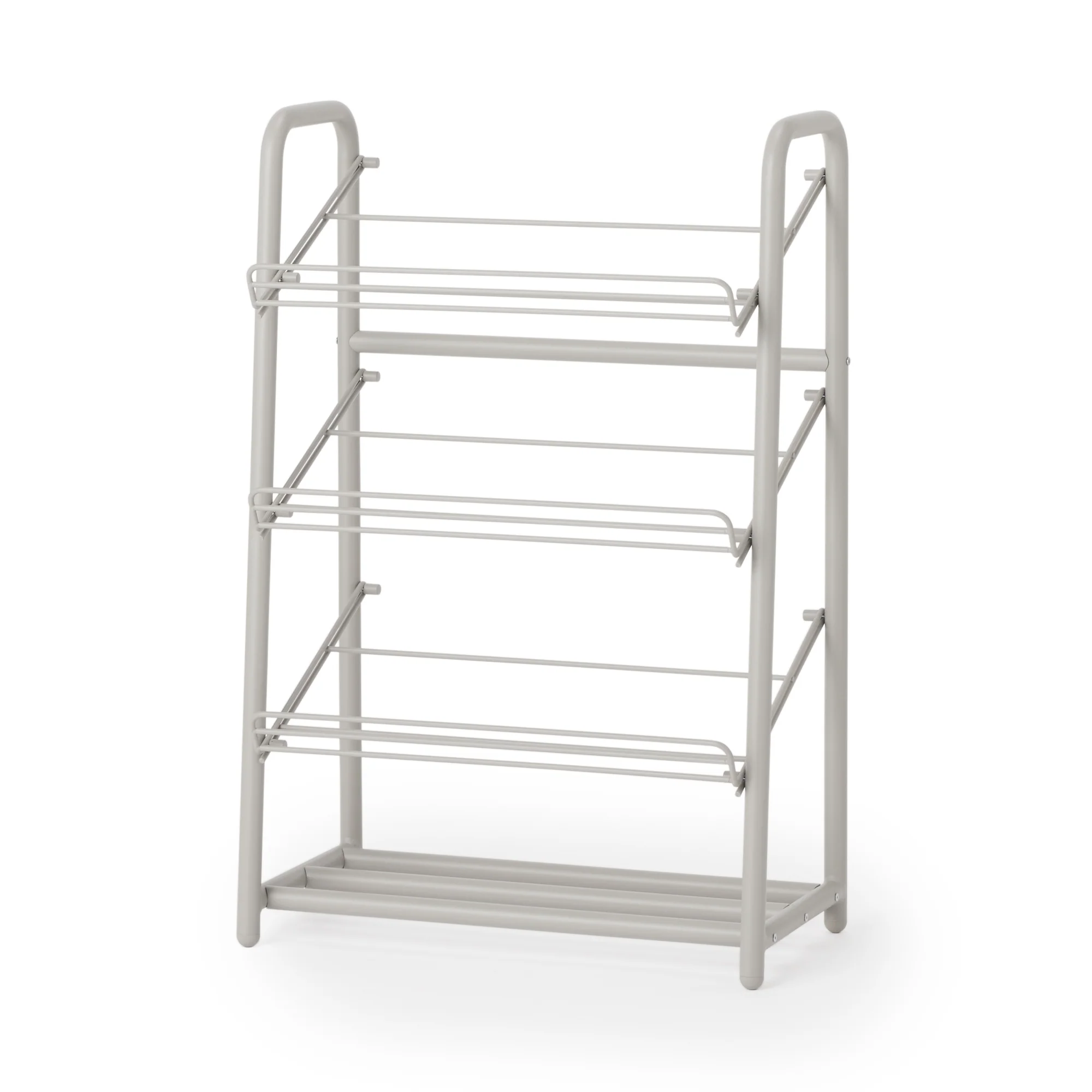 Steel Pipe Shoe Rack - Warm Grey