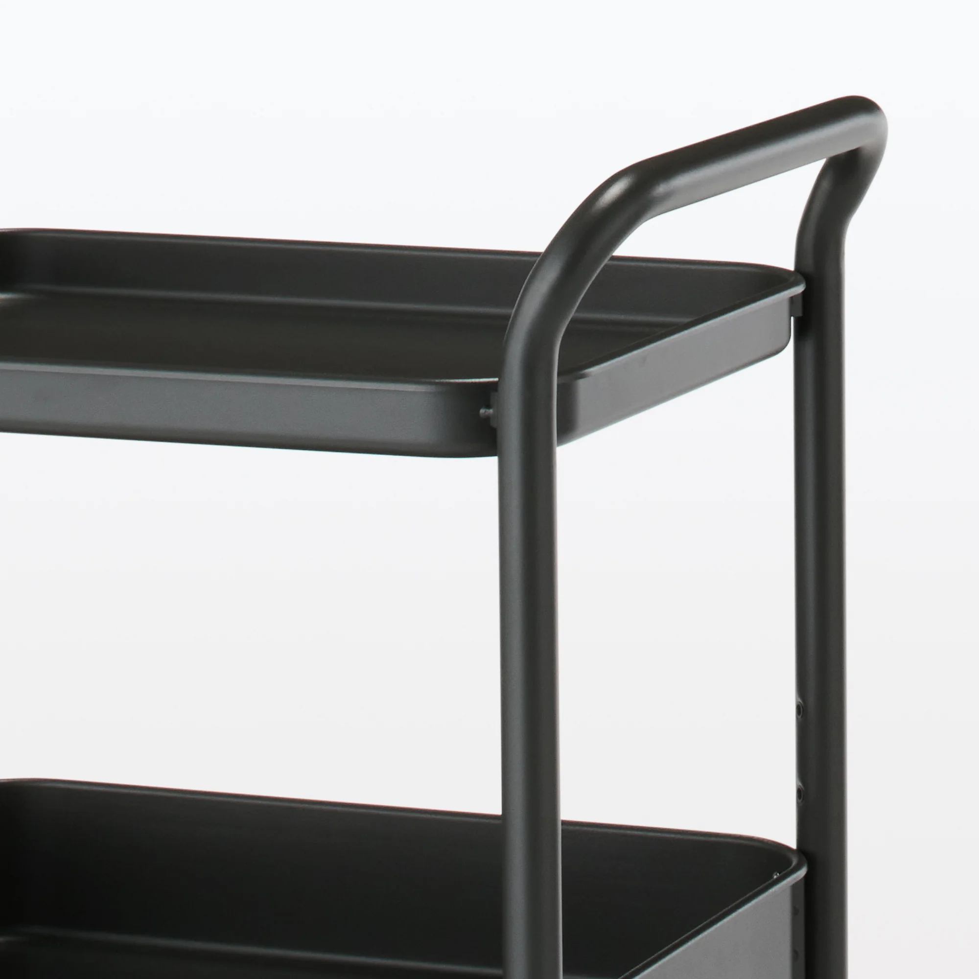 Steel Pipe Wheeled Rack Utility Cart - Dark Grey - Image 6