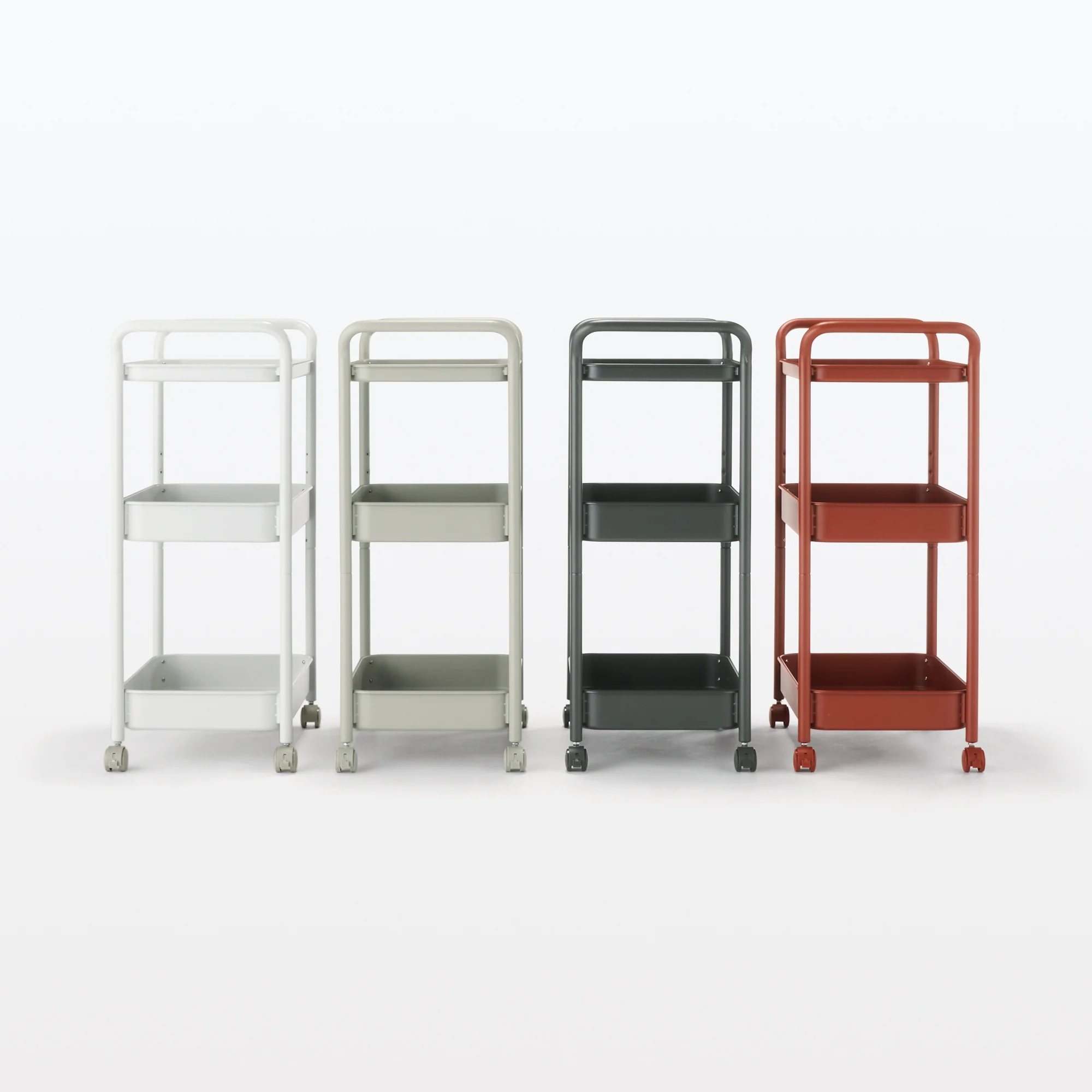 Steel Pipe Wheeled Rack Utility Cart - Dark Grey - Image 8