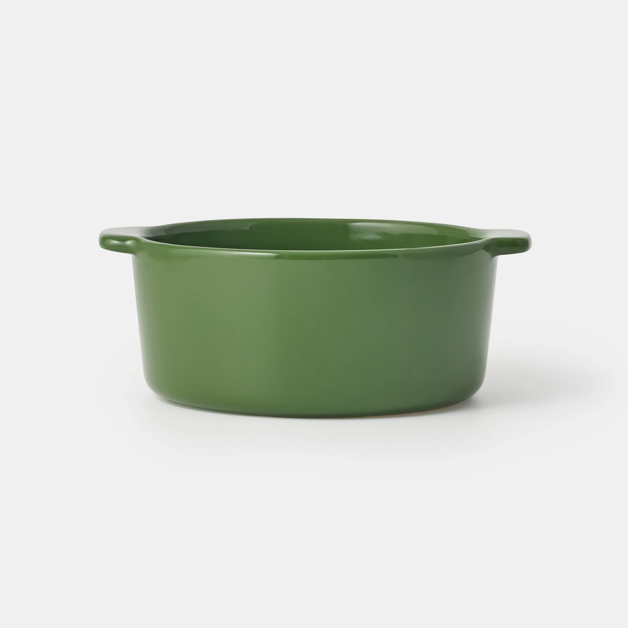 Stoneware Mini Cocotte Bowl (Dia. 15.8 cm) - Green - Image 2
