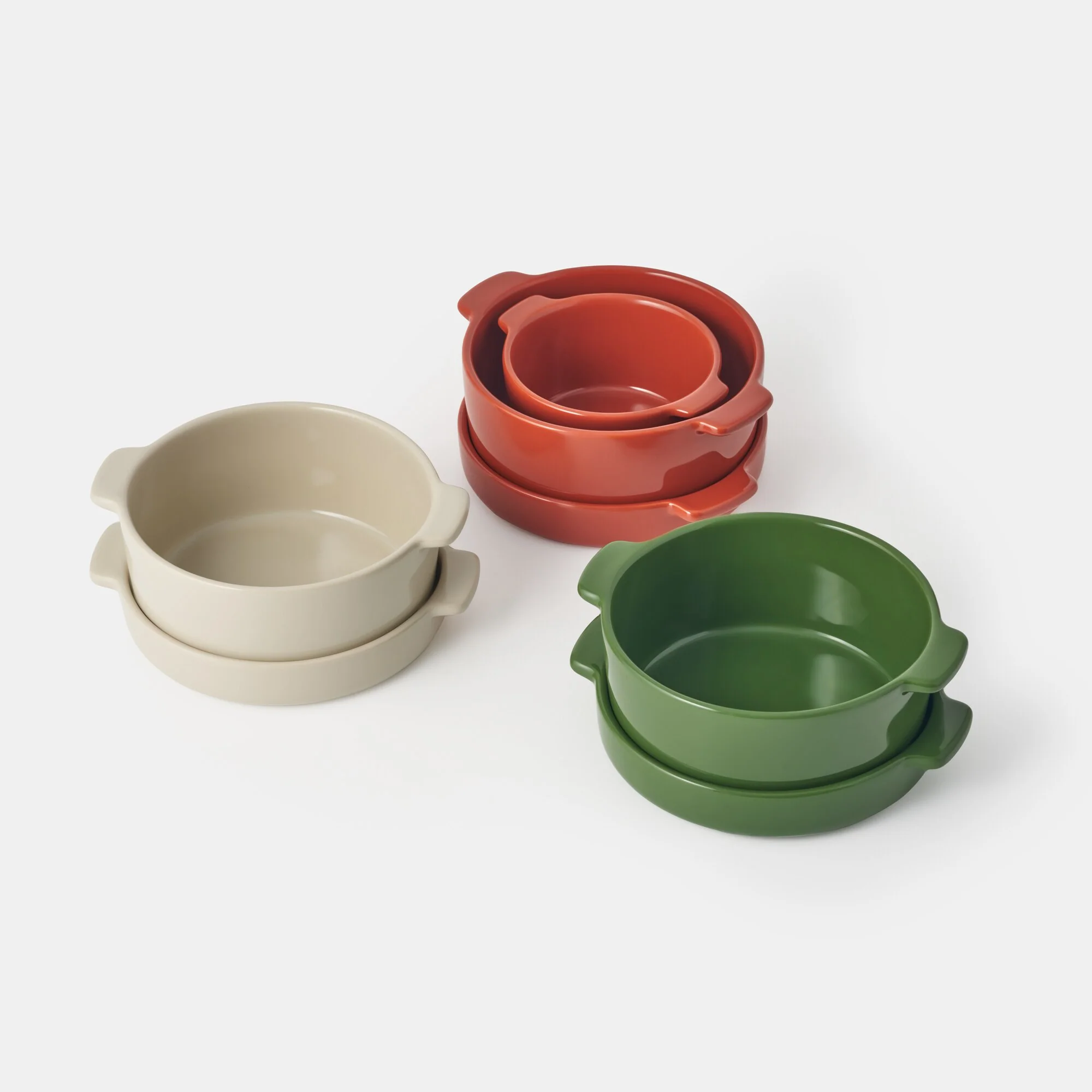 Stoneware Mini Cocotte Bowl (Dia. 15.8 cm) - Green - Image 5