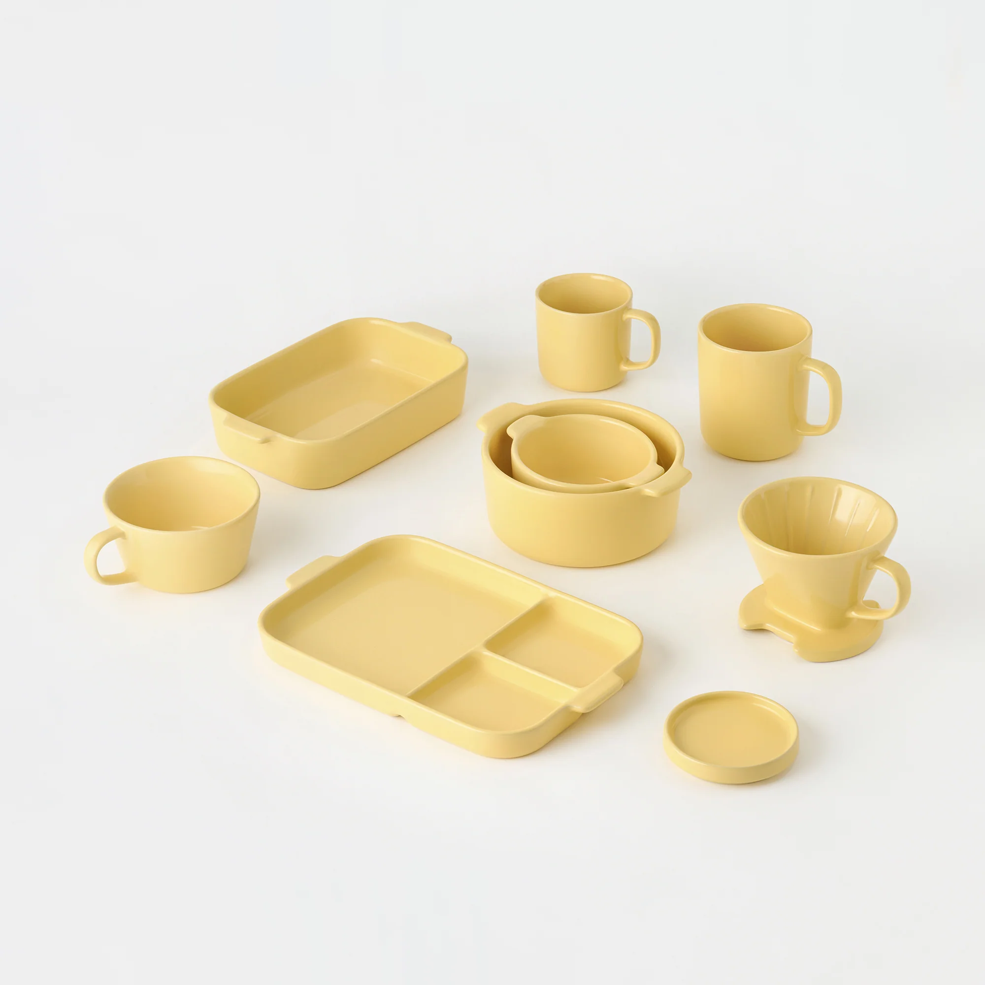 Stoneware Mug Cup (500 ml) - Light Yellow - Image 6