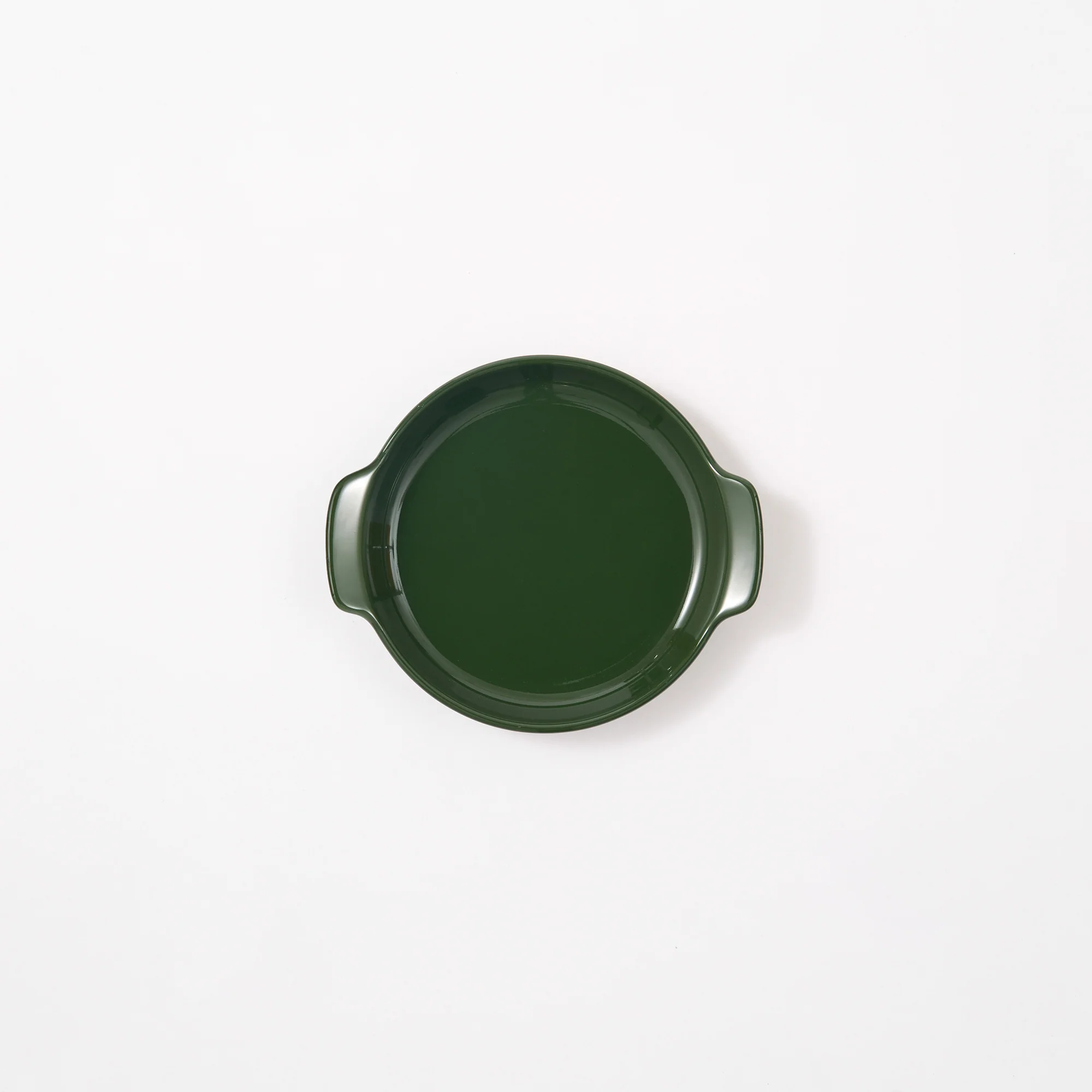 Stoneware Plate (Dia. 12.8 cm) - Dark Green - Image 4