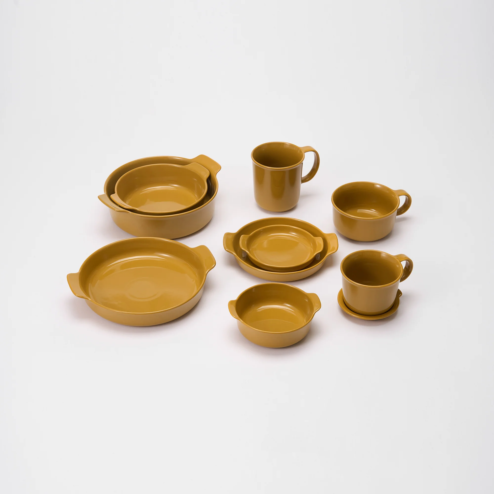 Stoneware Plate (Dia. 17 cm) - Mustard Yellow - Image 8