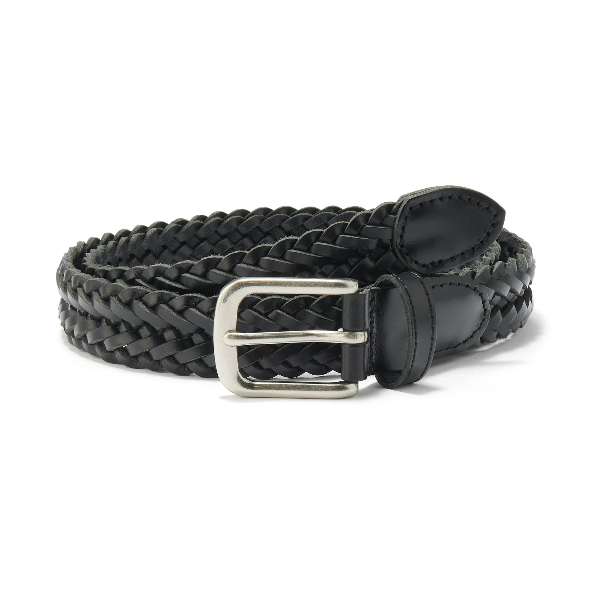 Tanned Leather Hand-Knitted Belt