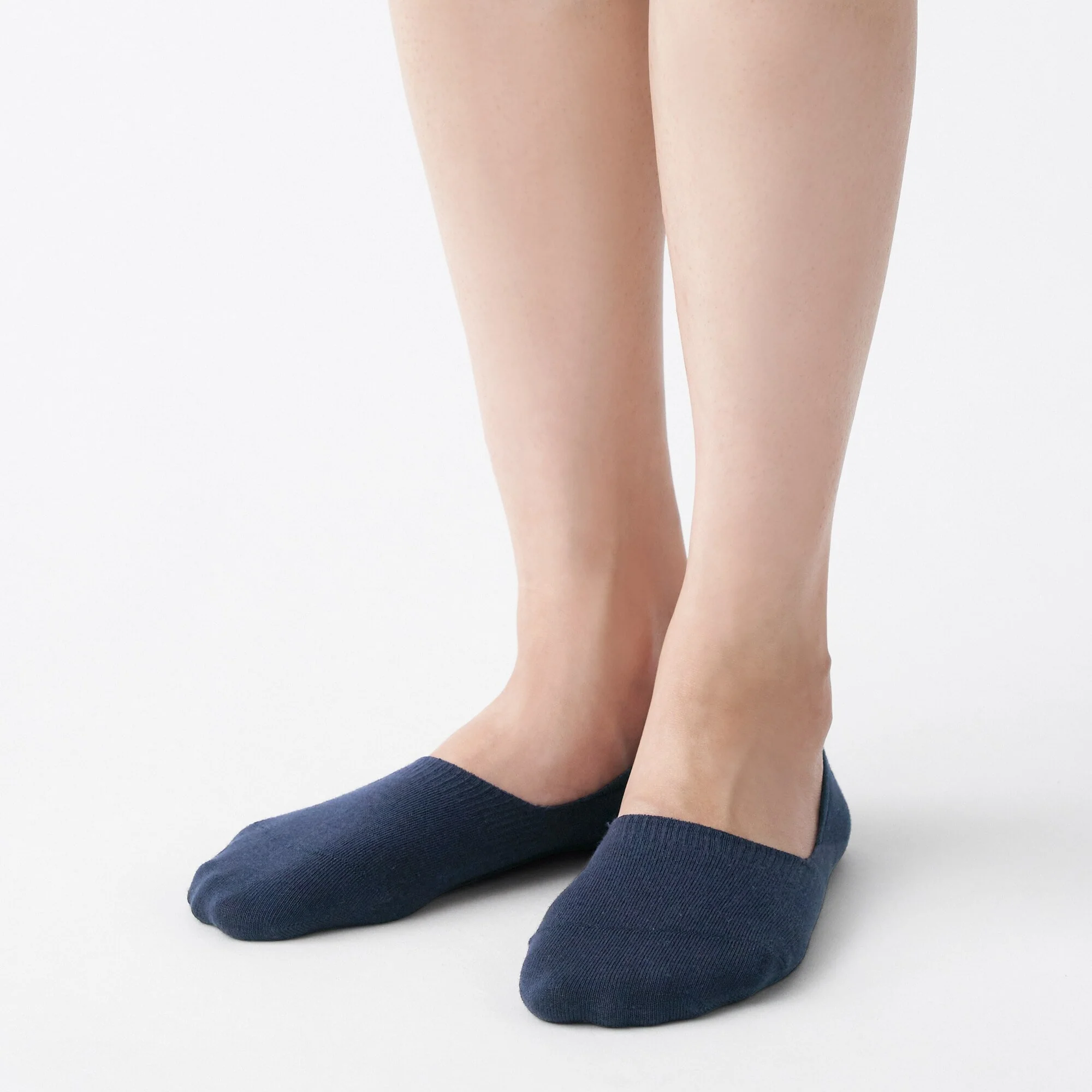 Thin No Show Socks with Heel Grips 21-25cm