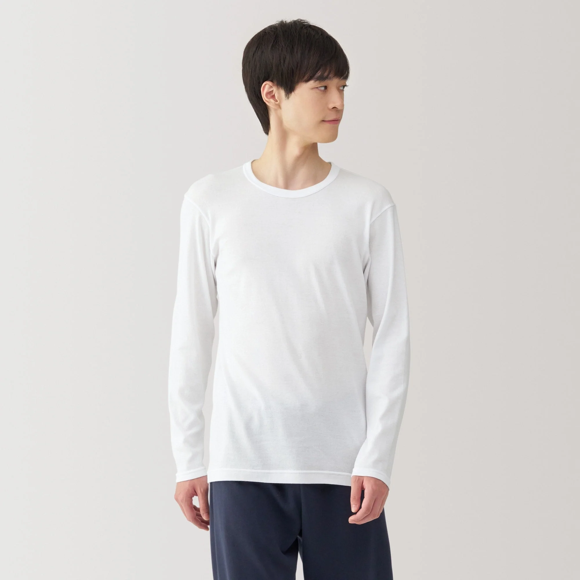 Warm Cotton Crew Neck T-Shirt - Image 3